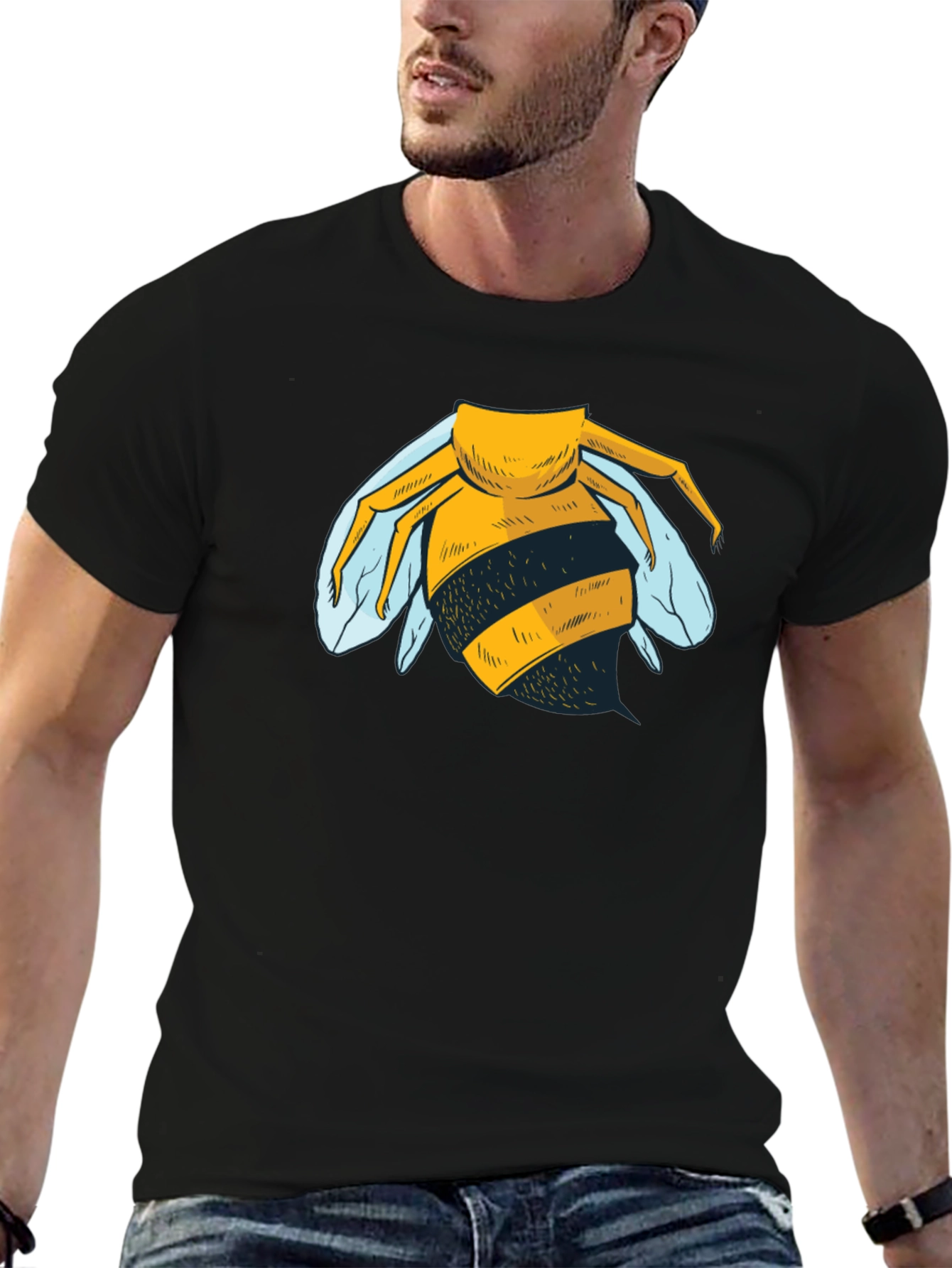 Bee Graphic T-Shirt - Mens Black Tee