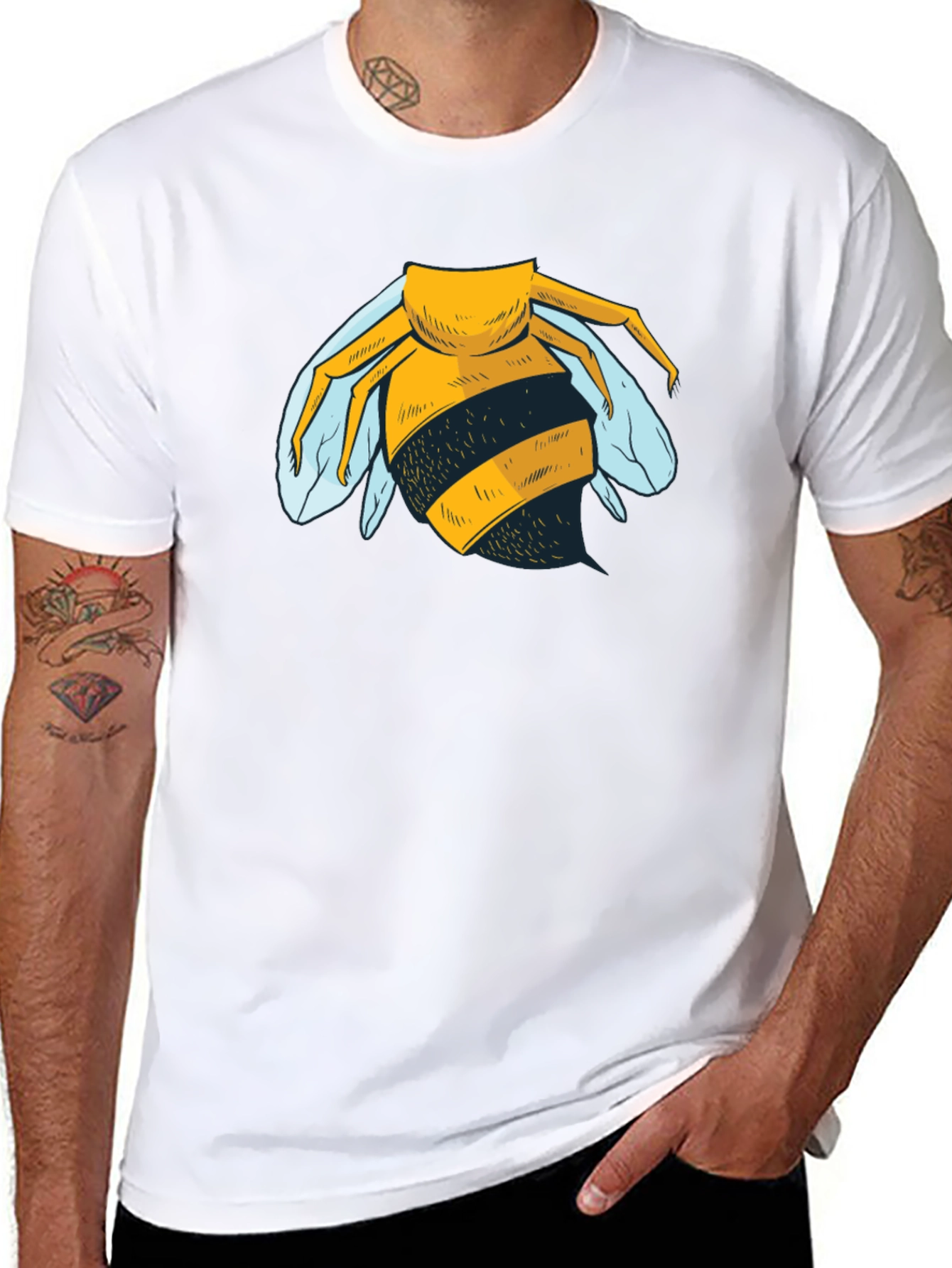 Bee Graphic T-Shirt - Mens Black Tee