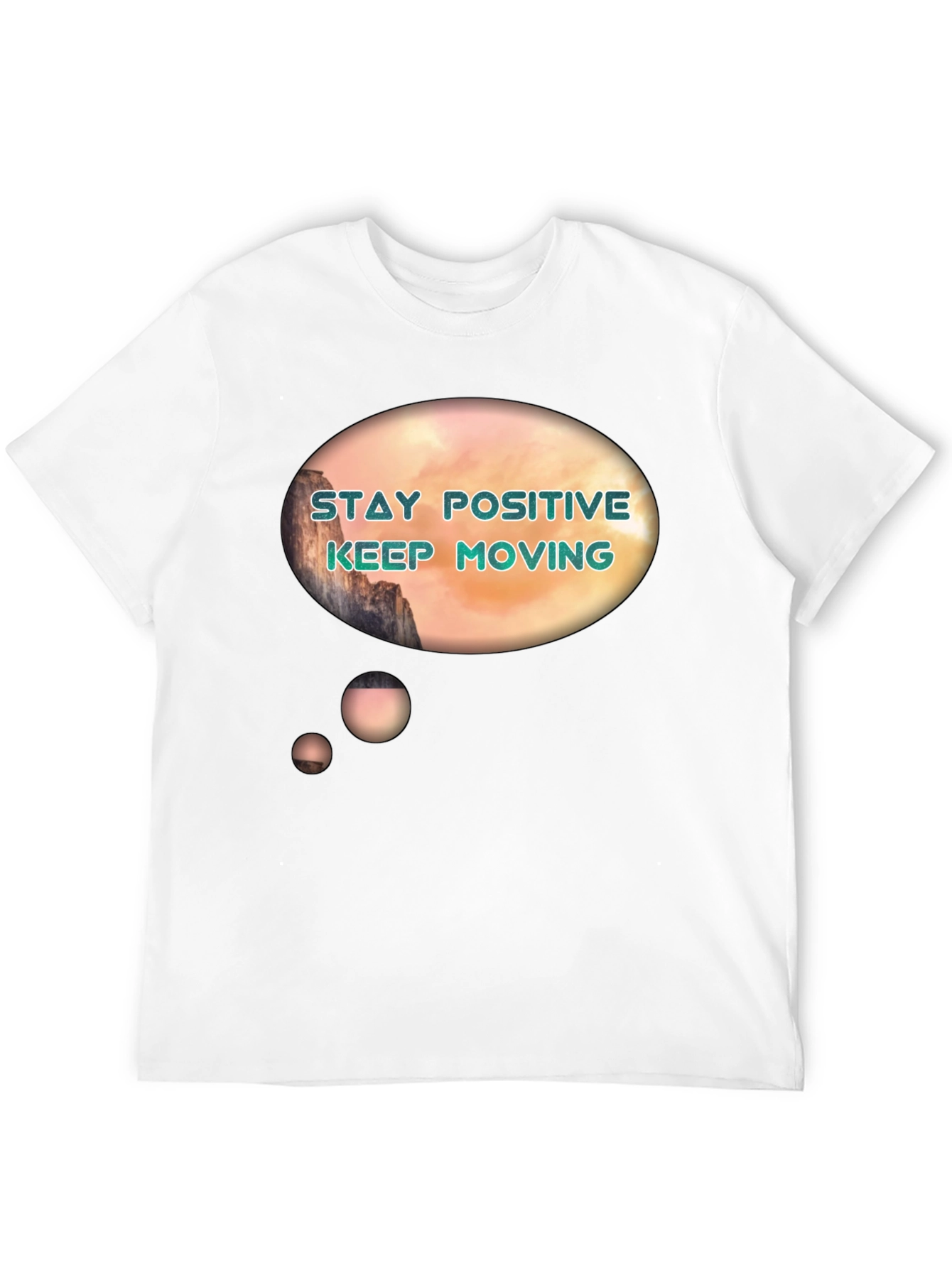 Positive Vibes Graphic Tee - Stay Positive Keep Moving