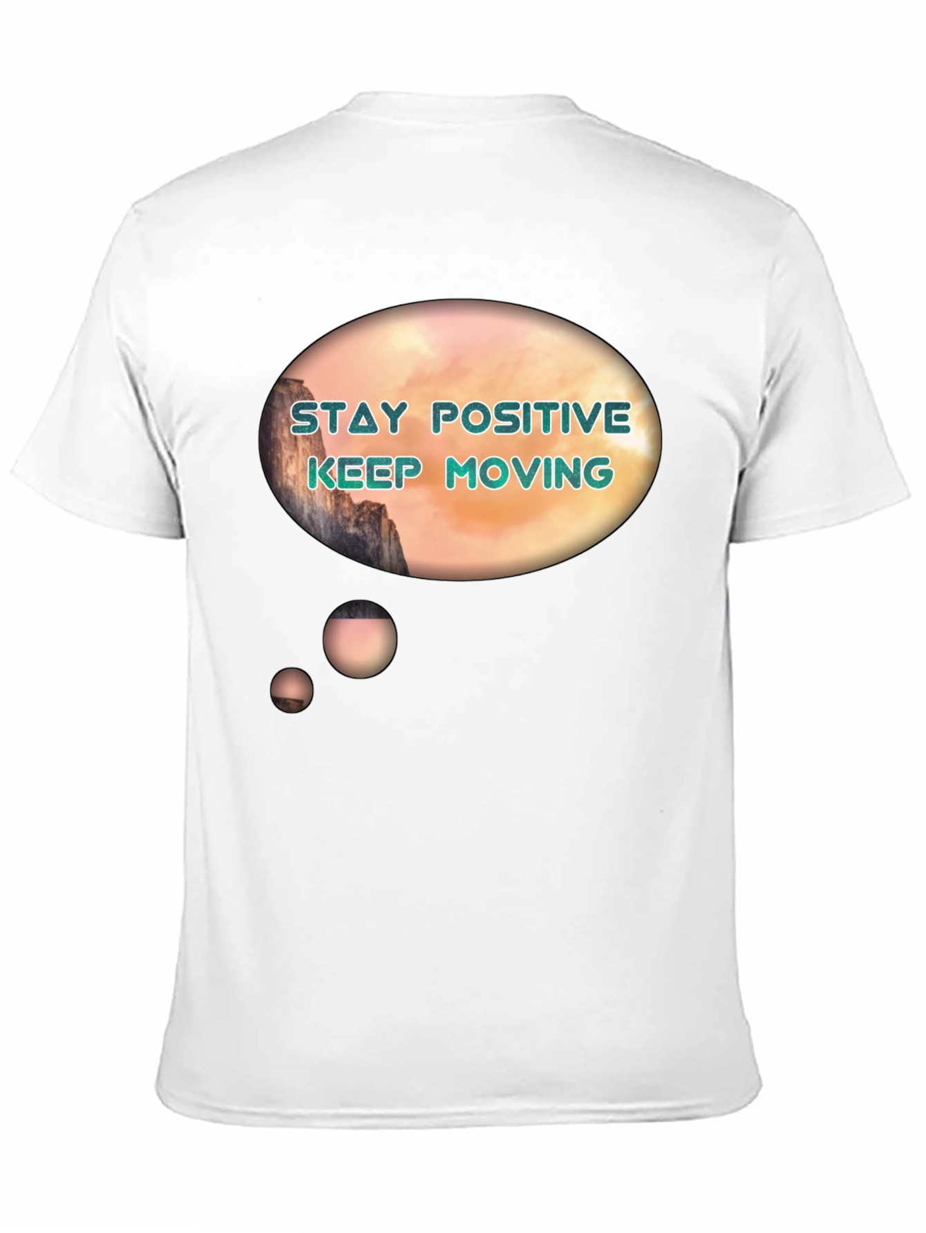 Positive Vibes Graphic Tee - Stay Positive Keep Moving