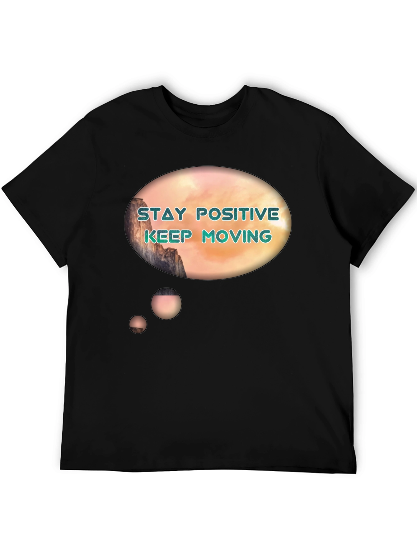 Positive Vibes Graphic Tee - Stay Positive Keep Moving