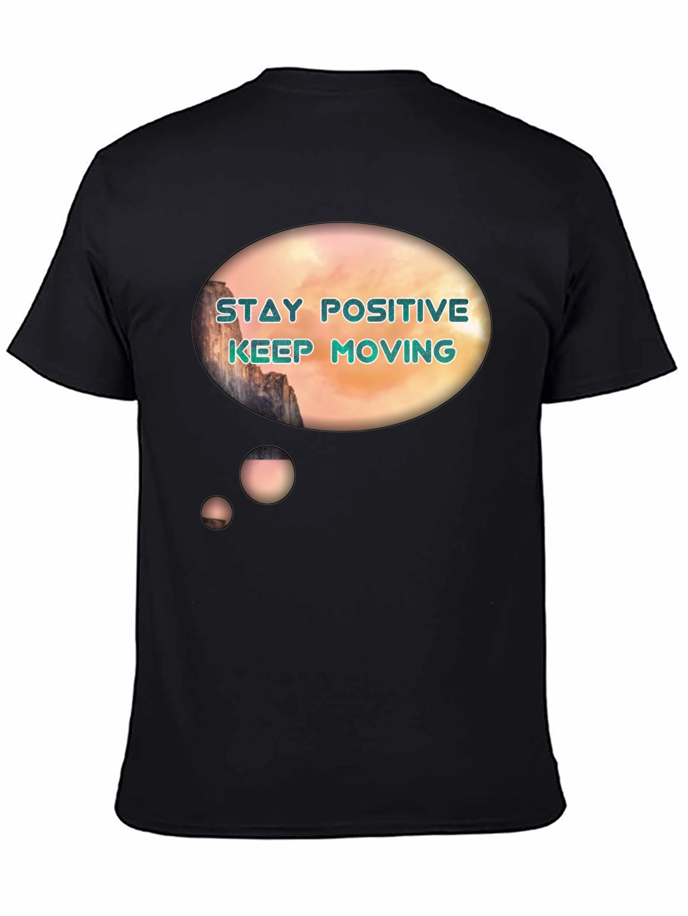 Positive Vibes Graphic Tee - Stay Positive Keep Moving
