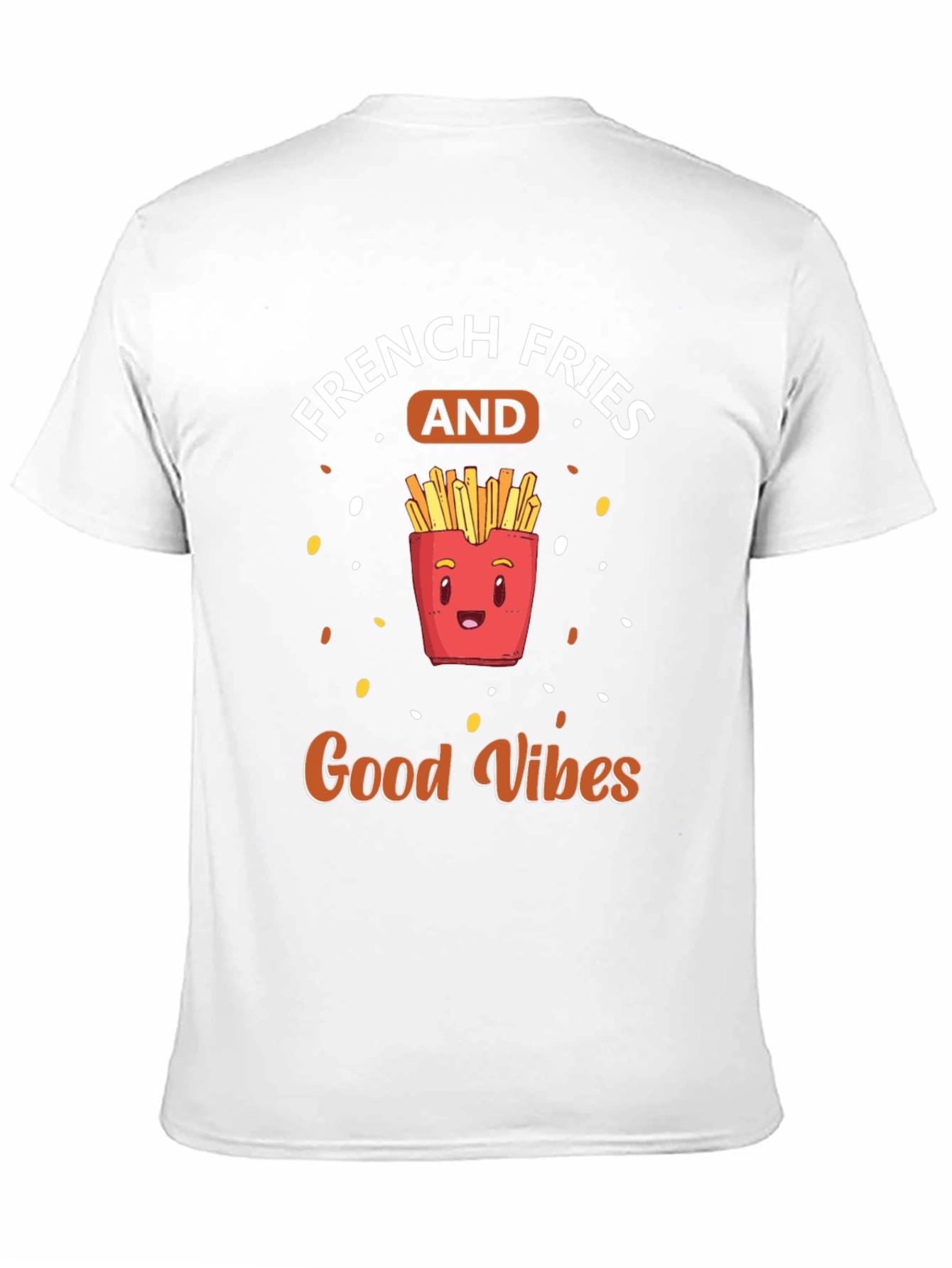 French Fries & Good Vibes Black T-Shirt
