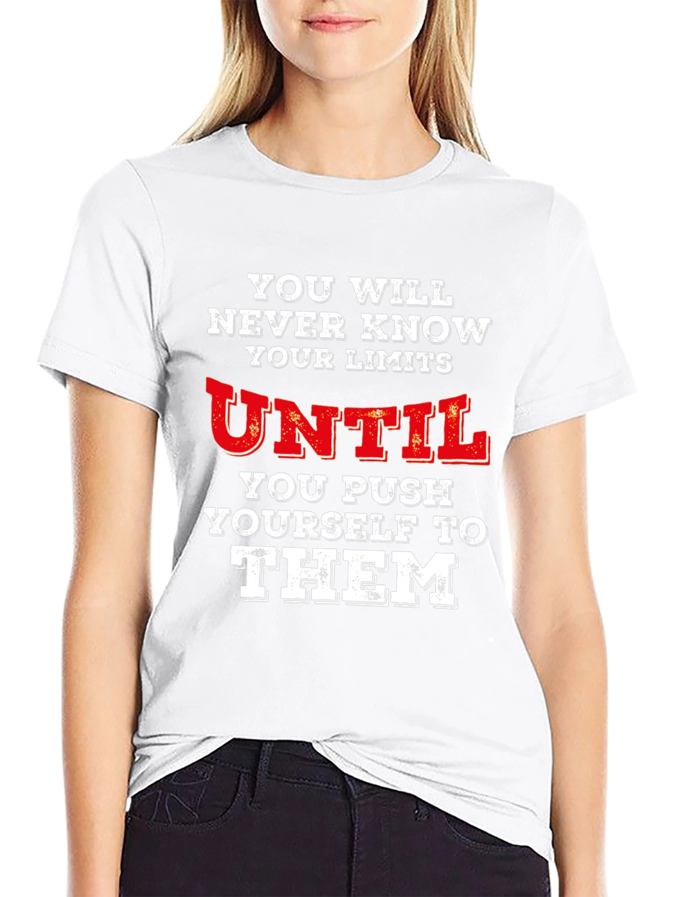 Motivational Limits Graphic Tee - Black