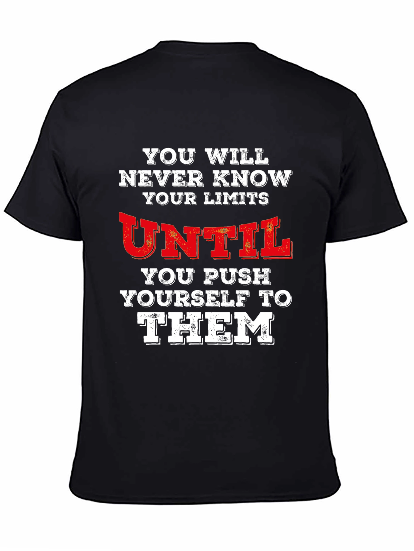 Motivational Limits Graphic Tee - Black