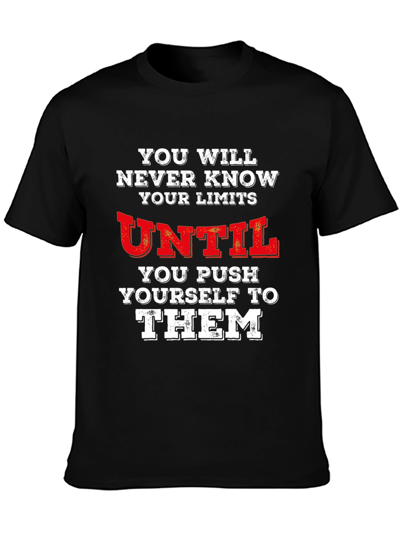 Motivational Limits Graphic Tee - Black