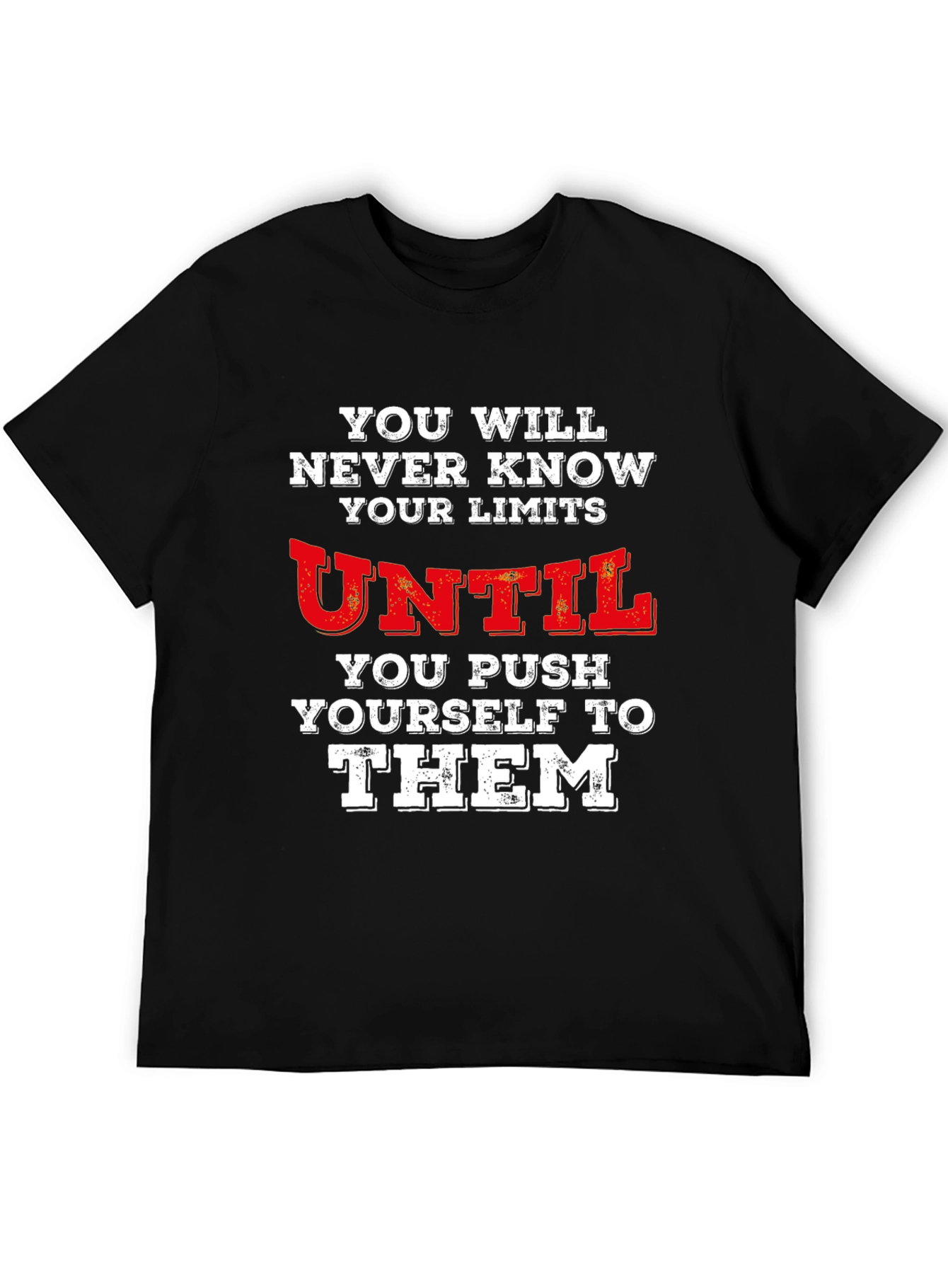 Motivational Limits Graphic Tee - Black