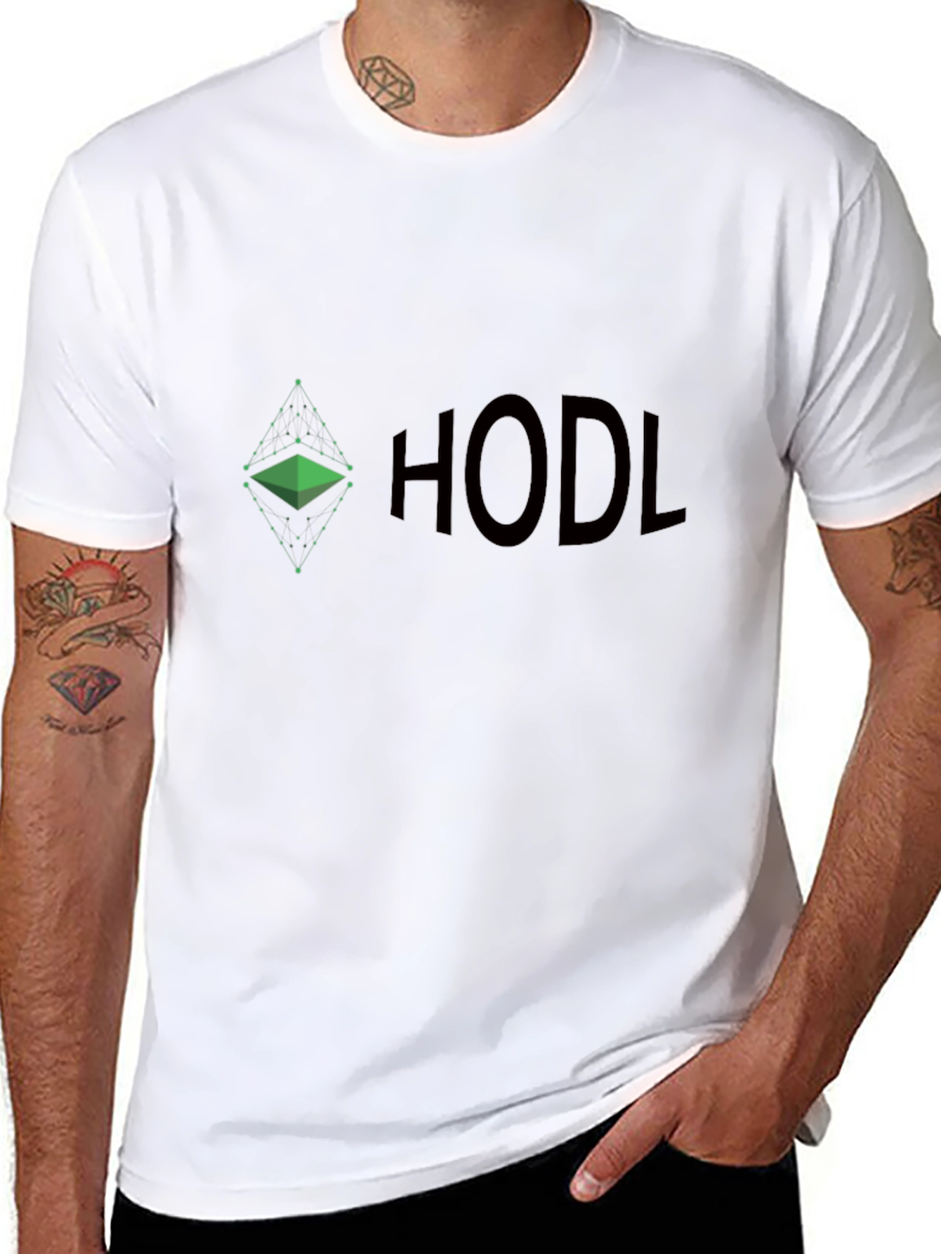 HODL Crypto T-Shirt - Ethereum Diamond Design