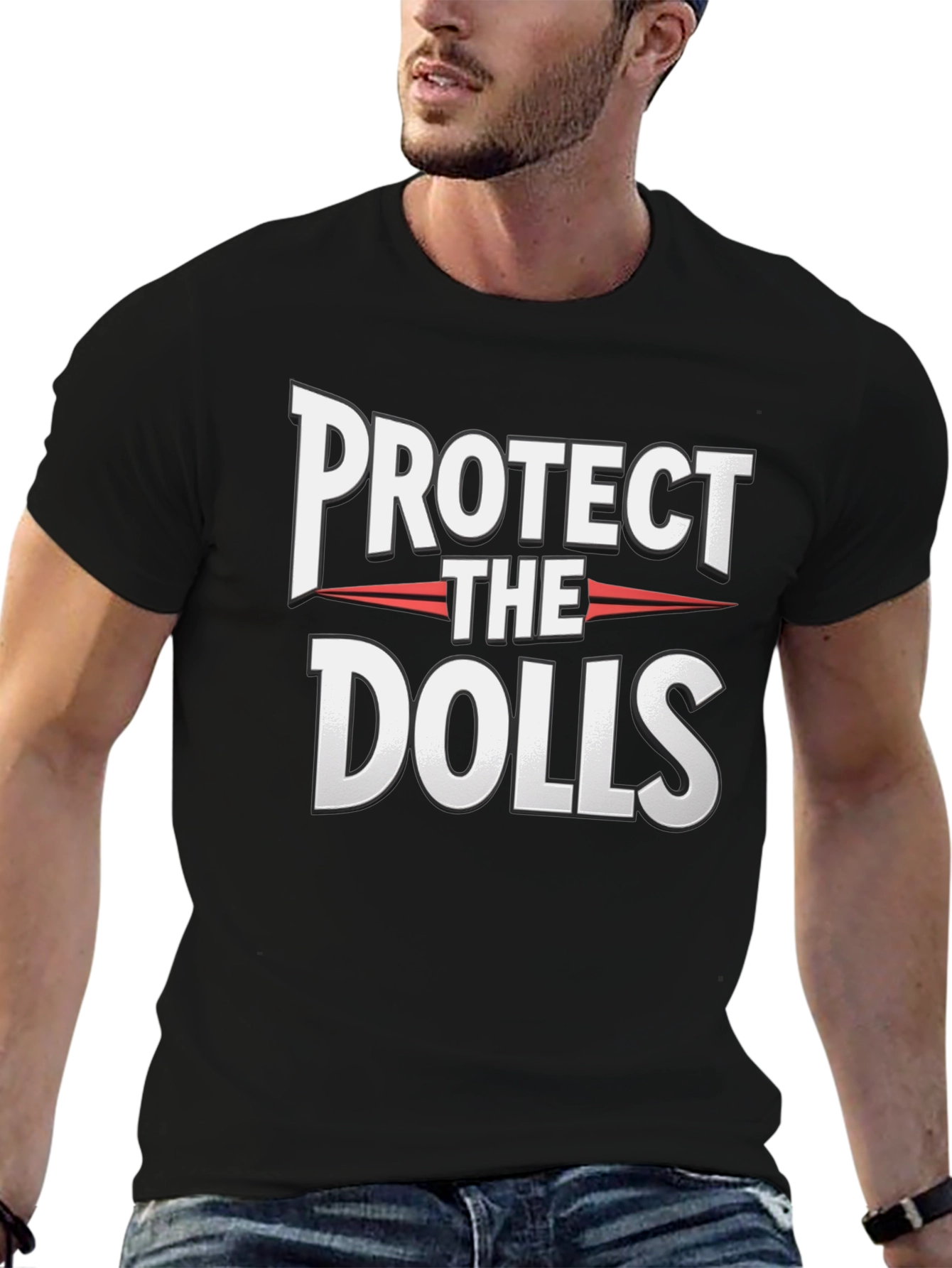 Protect The Dolls Graphic Tee - Black