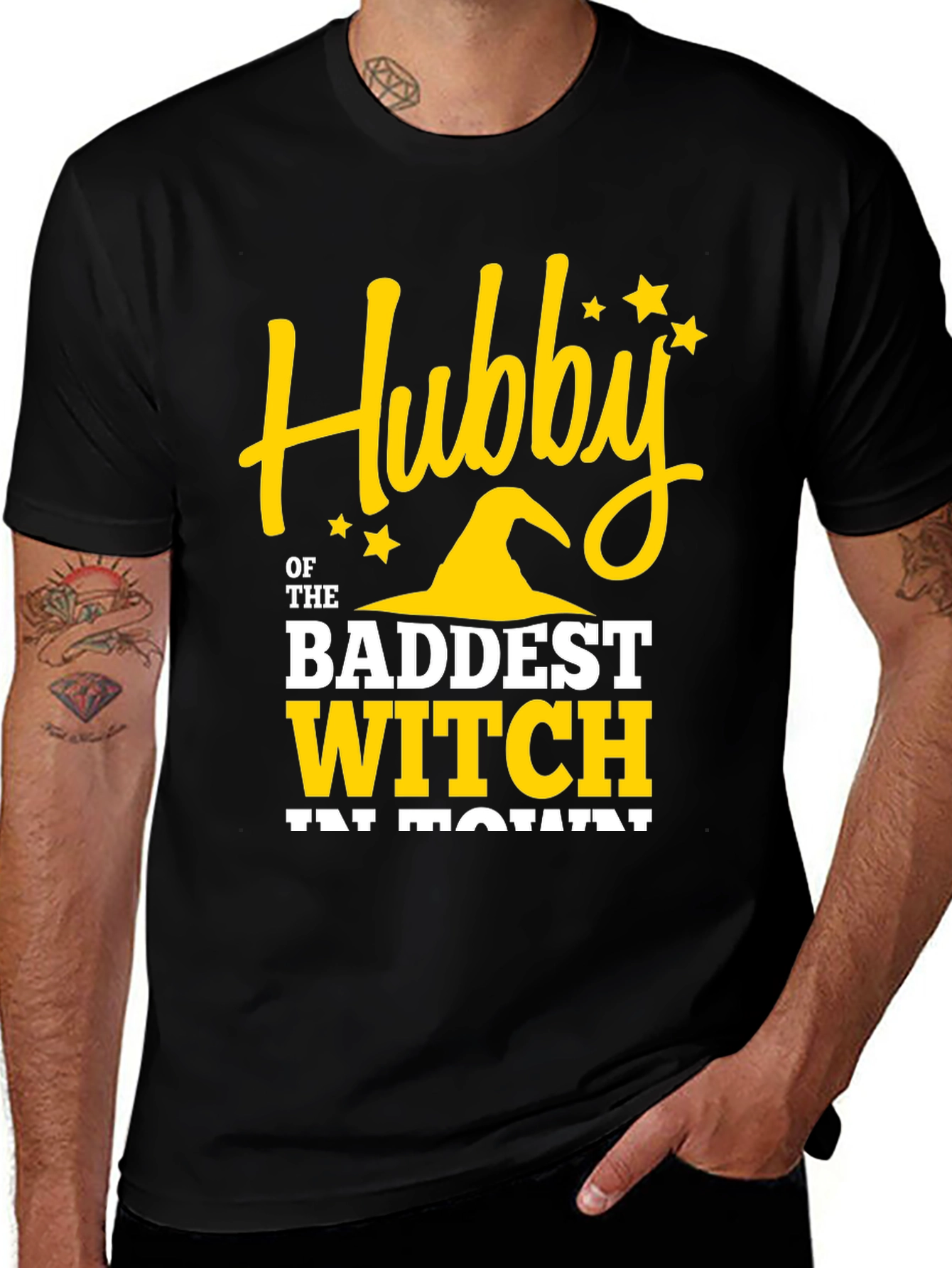 Hubby of the Baddest Witch T-Shirt - Halloween Apparel