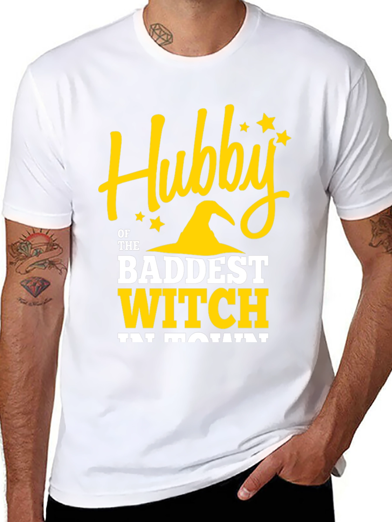 Hubby of the Baddest Witch T-Shirt - Halloween Apparel