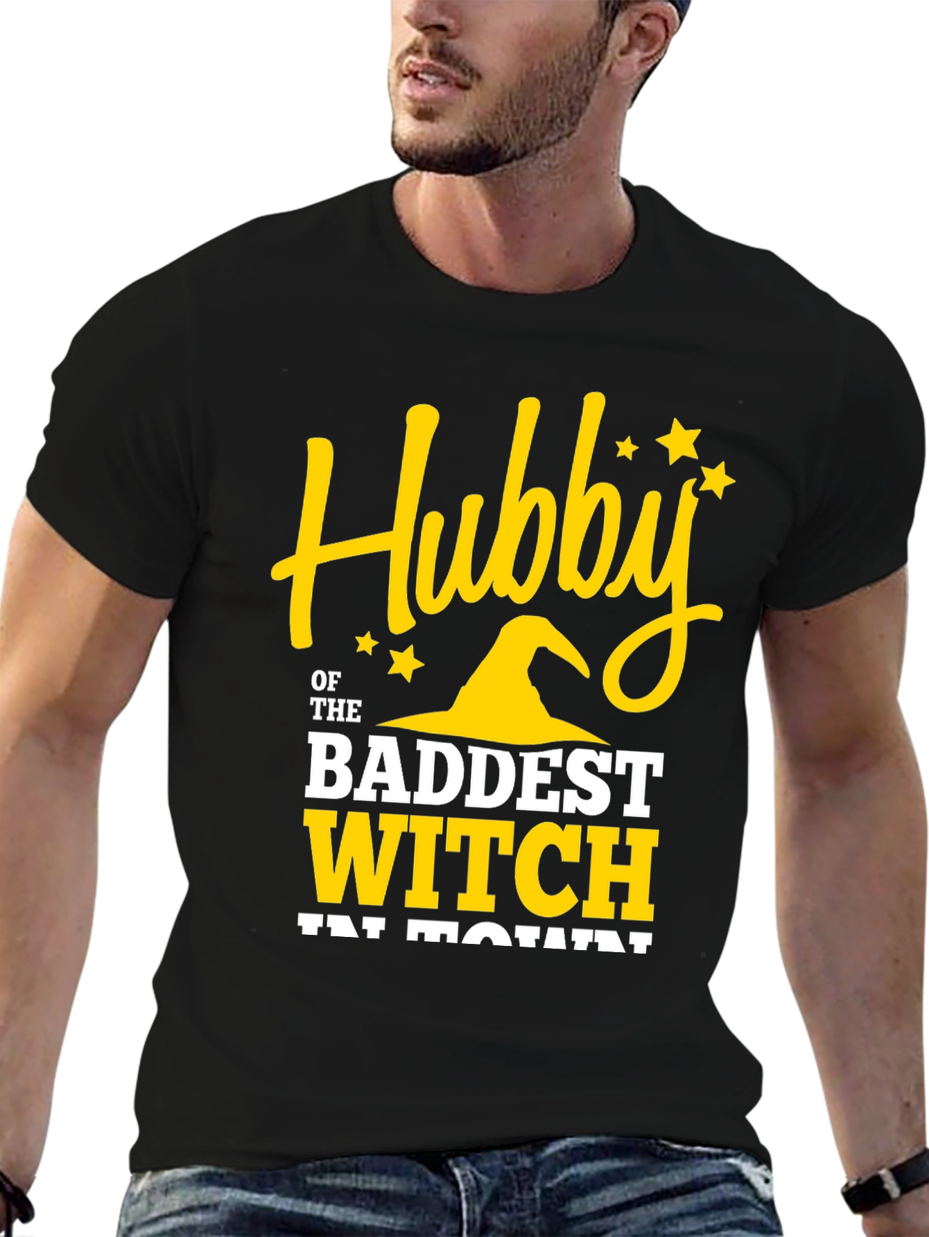 Hubby of the Baddest Witch T-Shirt - Halloween Apparel