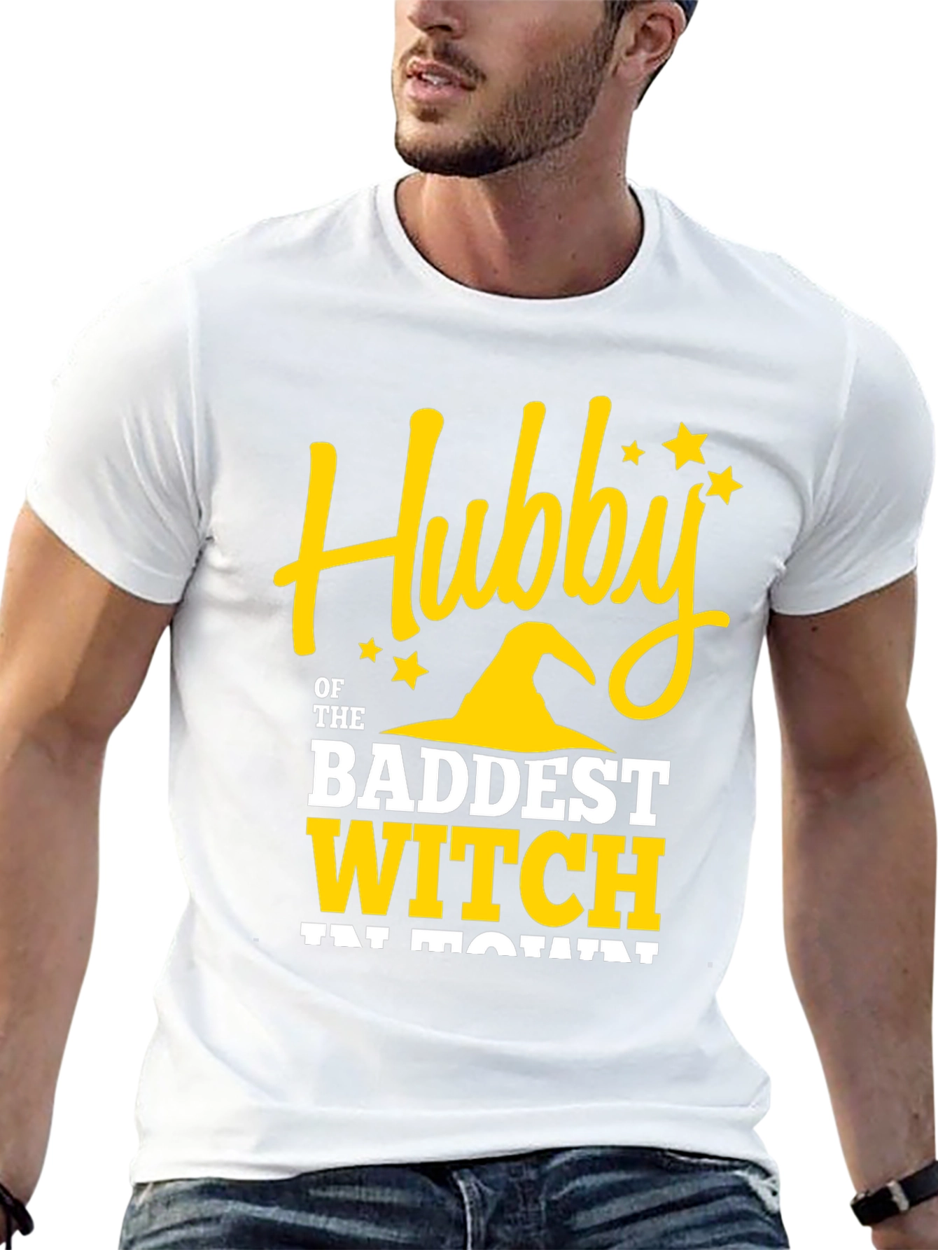 Hubby of the Baddest Witch T-Shirt - Halloween Apparel