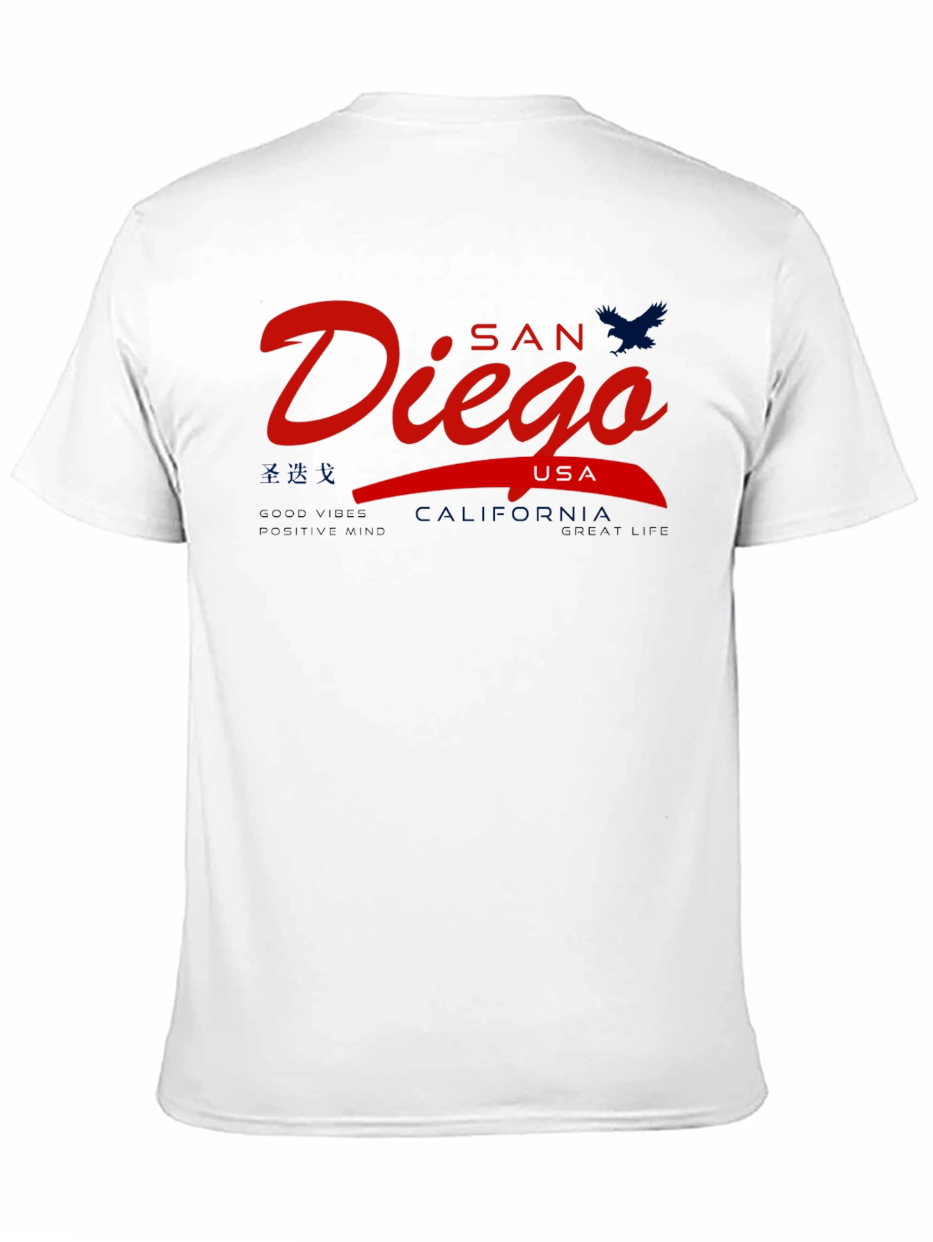 San Diego USA Graphic Tee - Mens Black T-Shirt