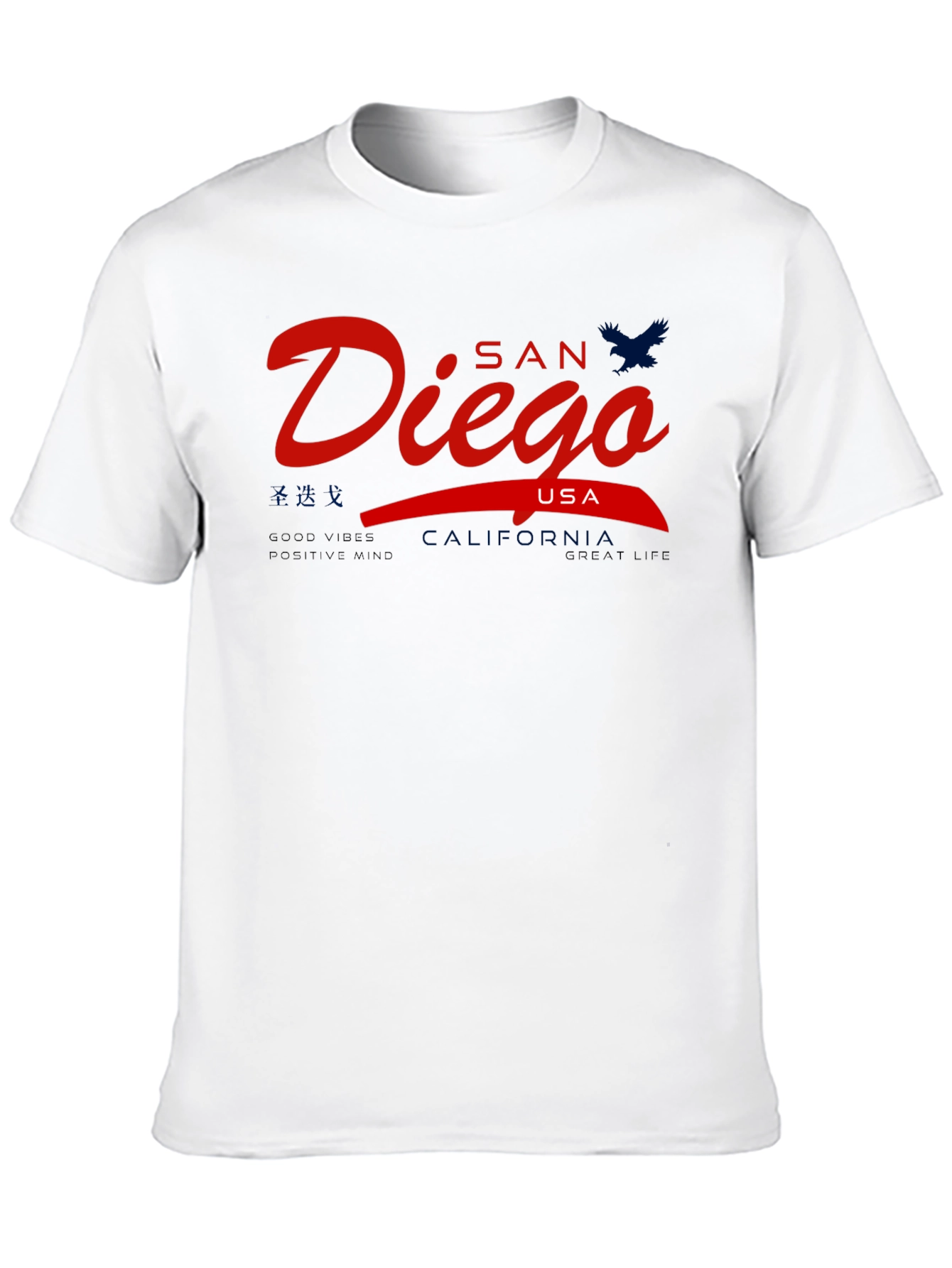 San Diego USA Graphic Tee - Mens Black T-Shirt