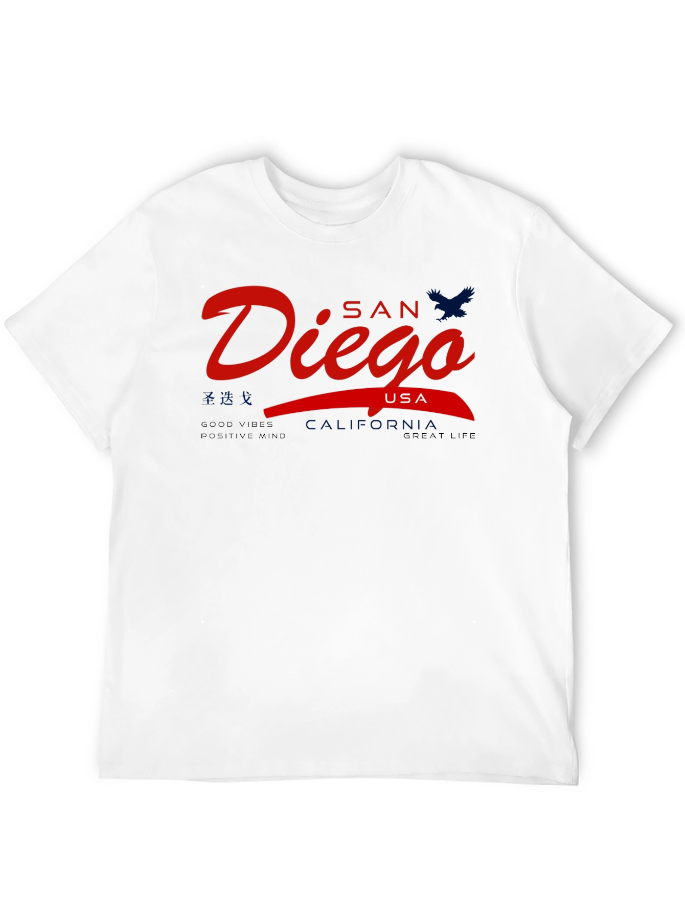 San Diego USA Graphic Tee - Mens Black T-Shirt