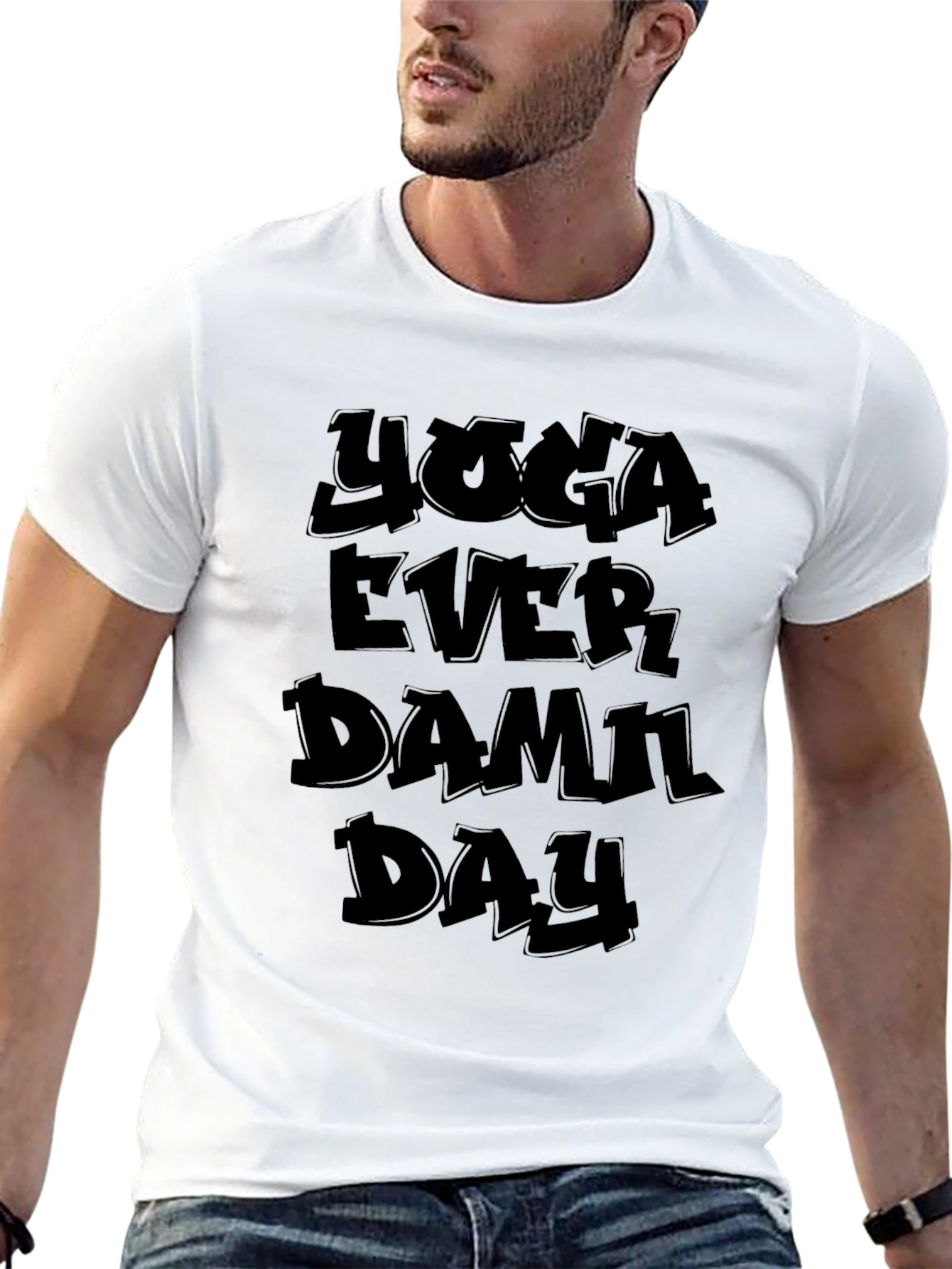 Yoga Every Damn Day - Black Graphic Tee