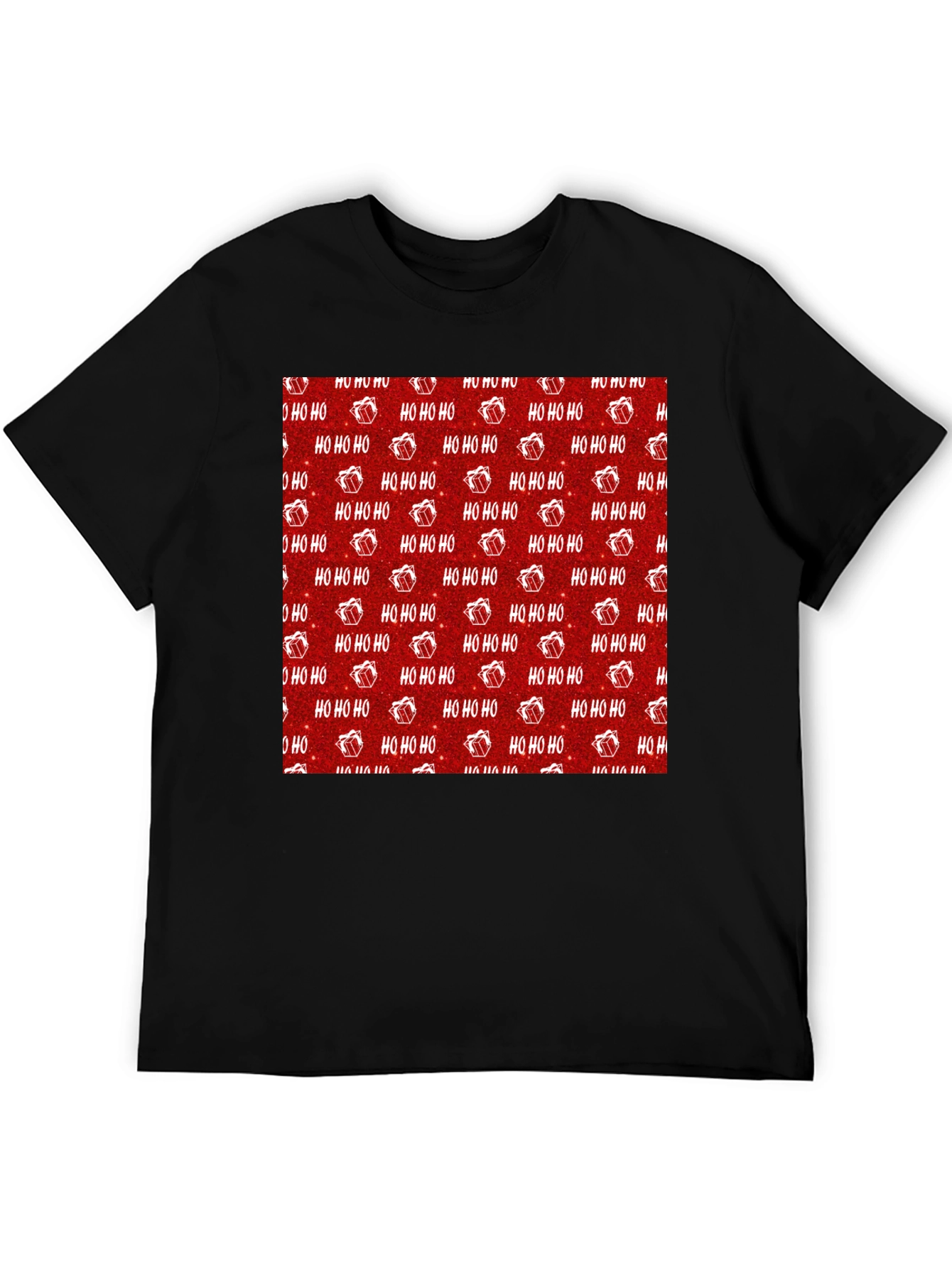 Festive Ho Ho Ho Christmas Pattern Tee