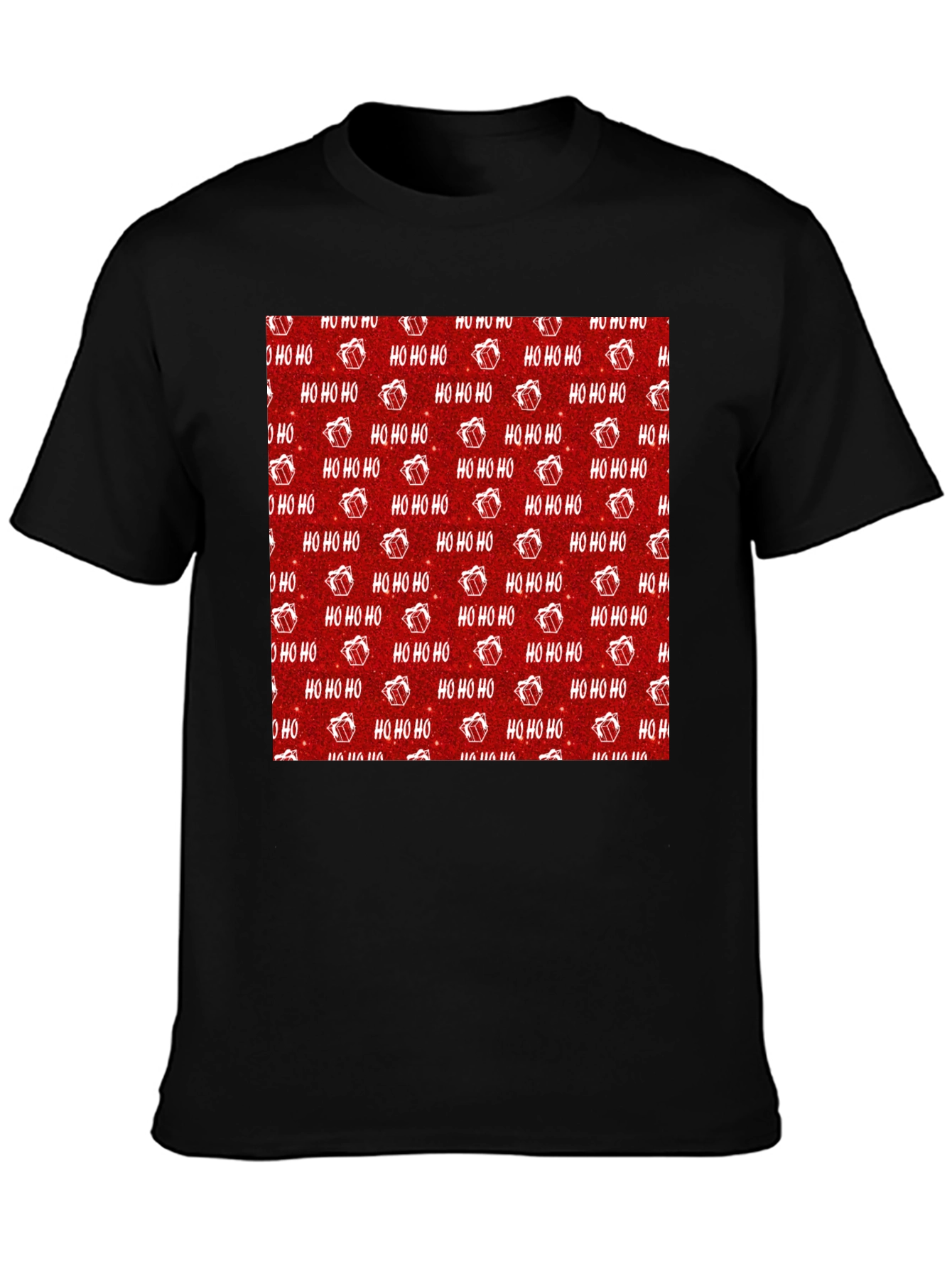 Festive Ho Ho Ho Christmas Pattern Tee