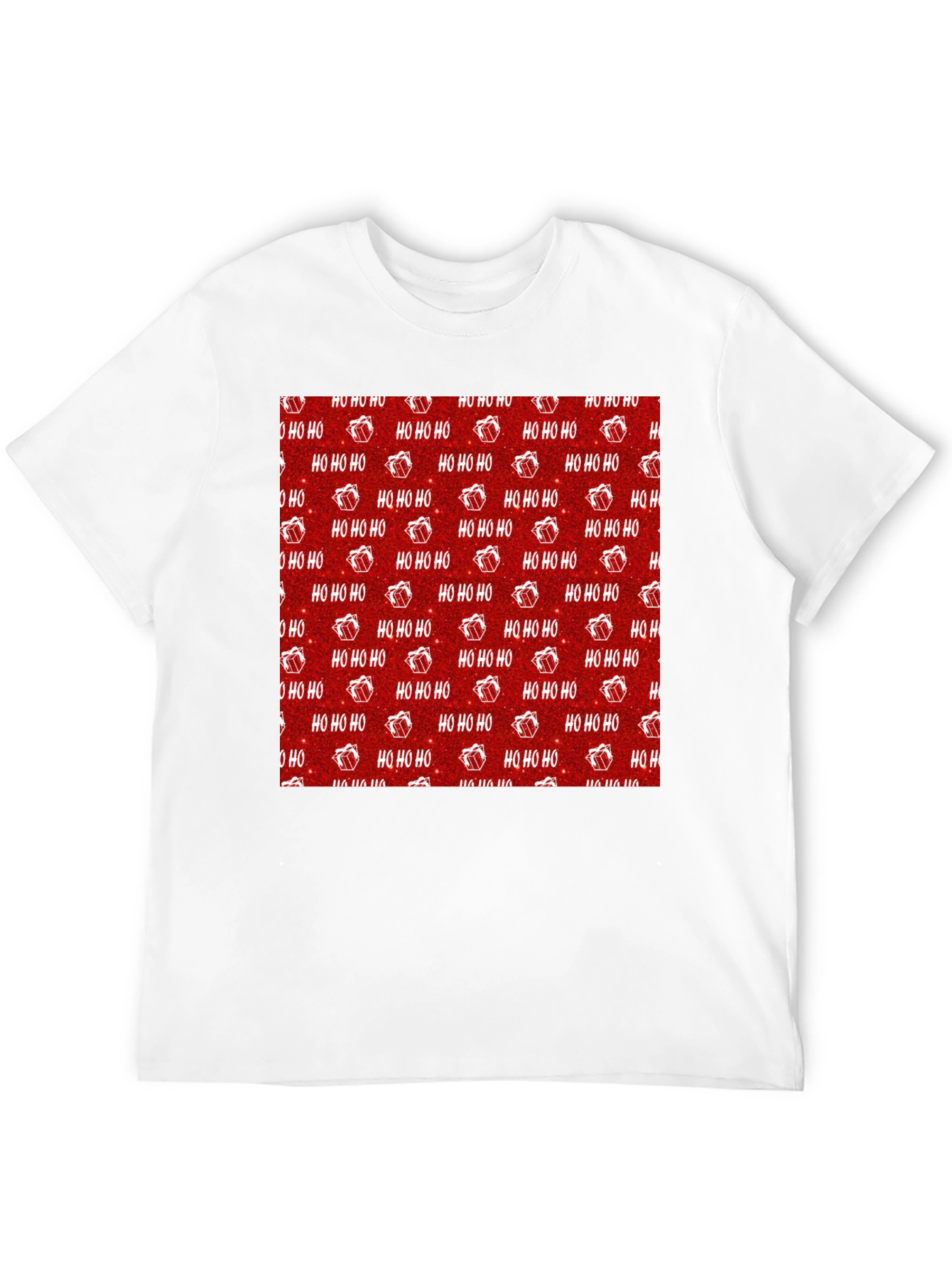 Festive Ho Ho Ho Christmas Pattern Tee