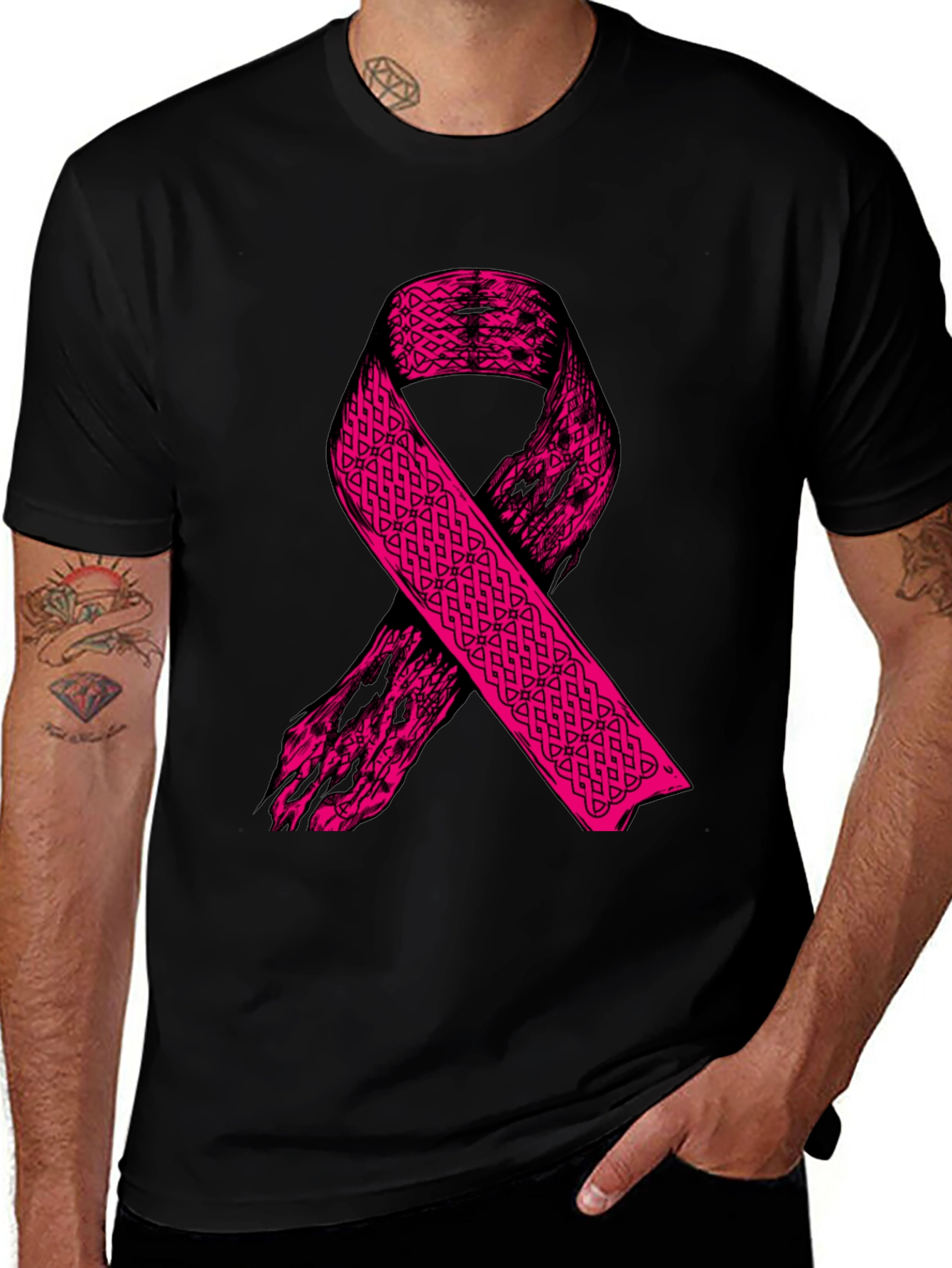 Pink Ribbon Graphic Tee - Awareness & Support