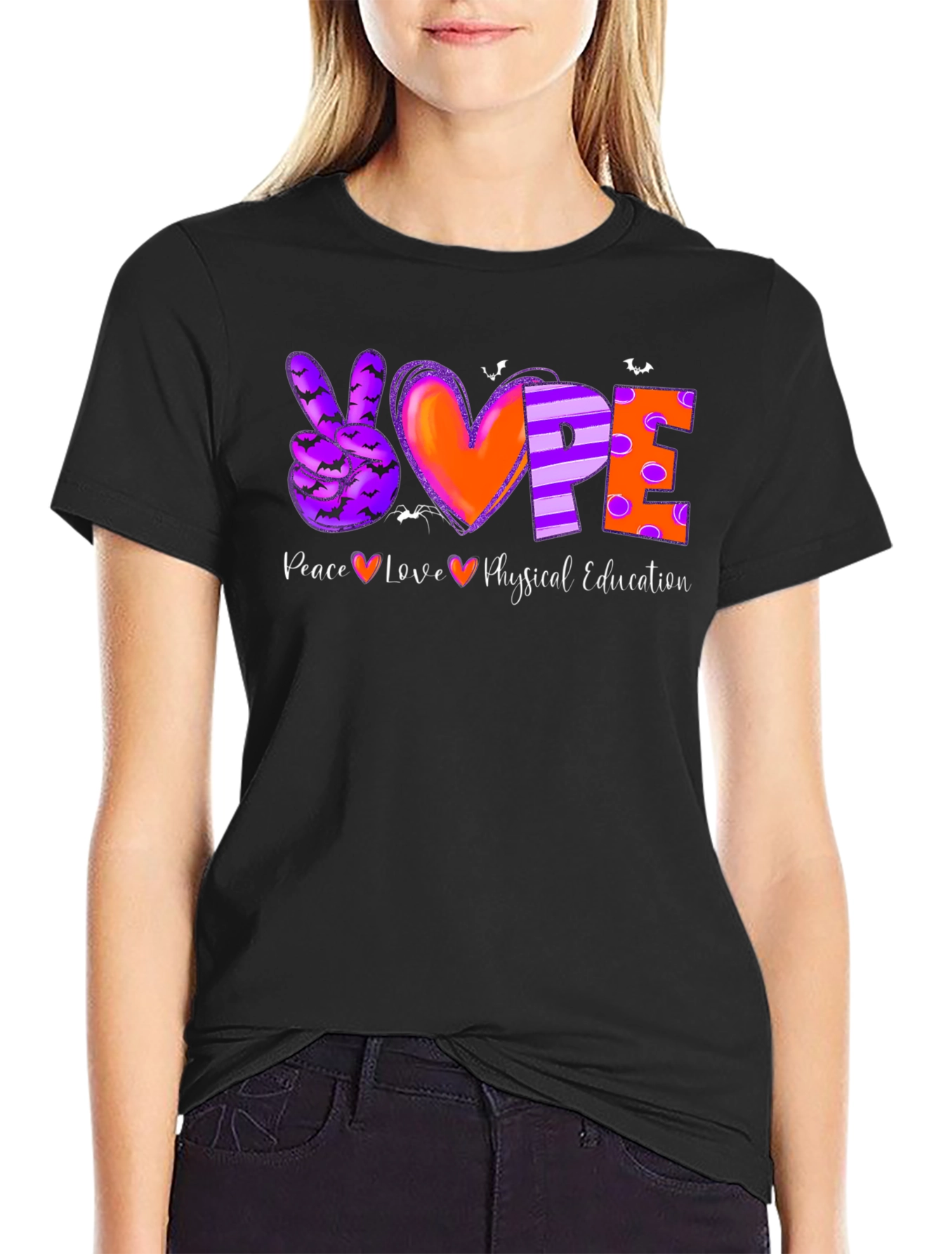 Peace Love Physical Education Halloween T-Shirt