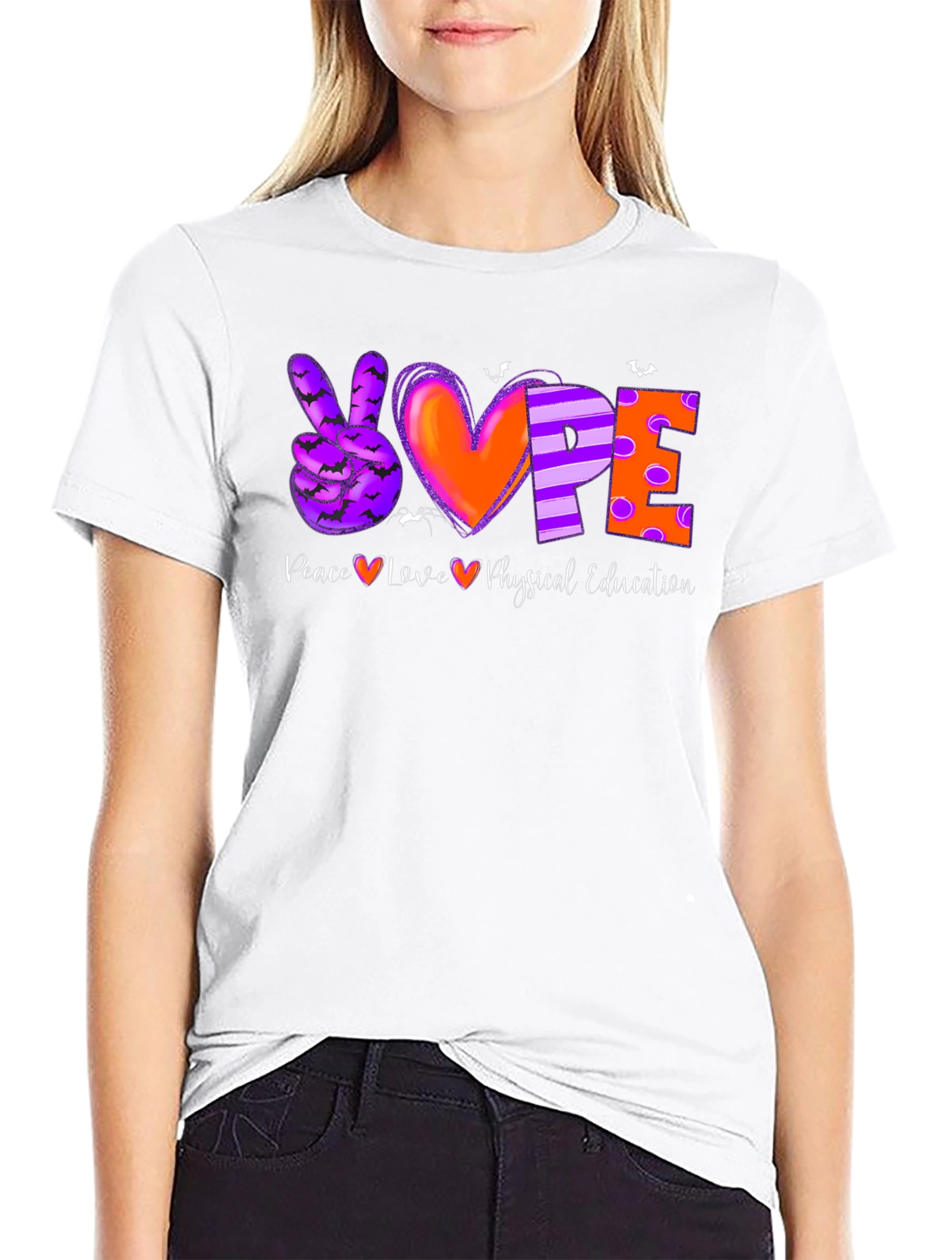 Peace Love Physical Education Halloween T-Shirt