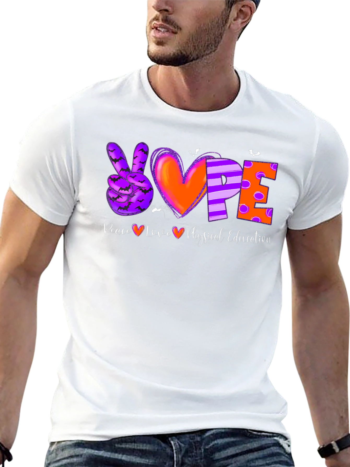 Peace Love Physical Education Halloween T-Shirt