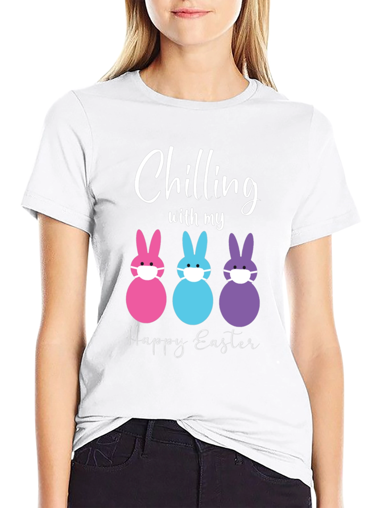 Chilling with my Happy Easter Bunny T-Shirt