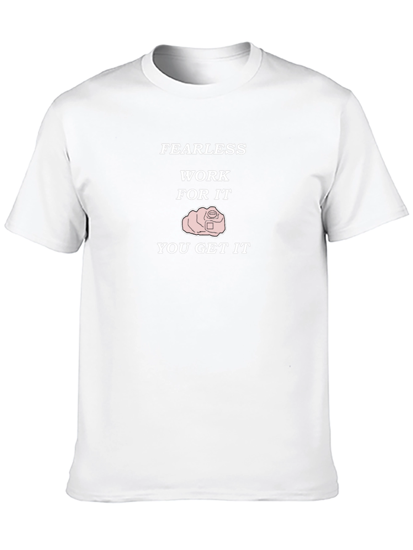 Fearless Work For It Mens Black T-Shirt
