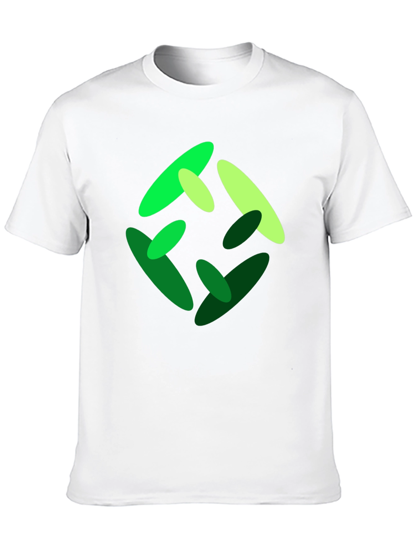 Abstract Green Graphic Print Black T-Shirt
