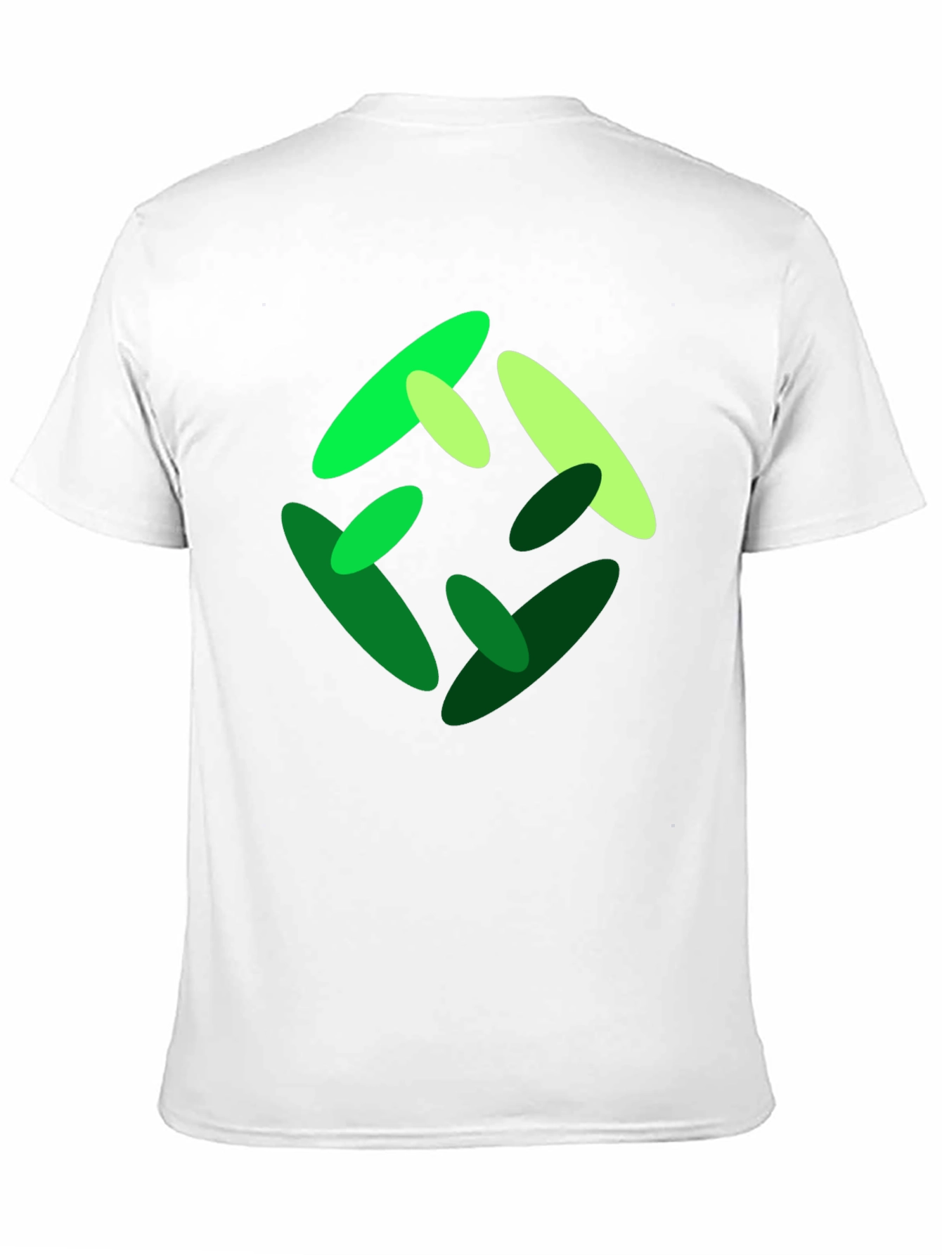 Abstract Green Graphic Print Black T-Shirt