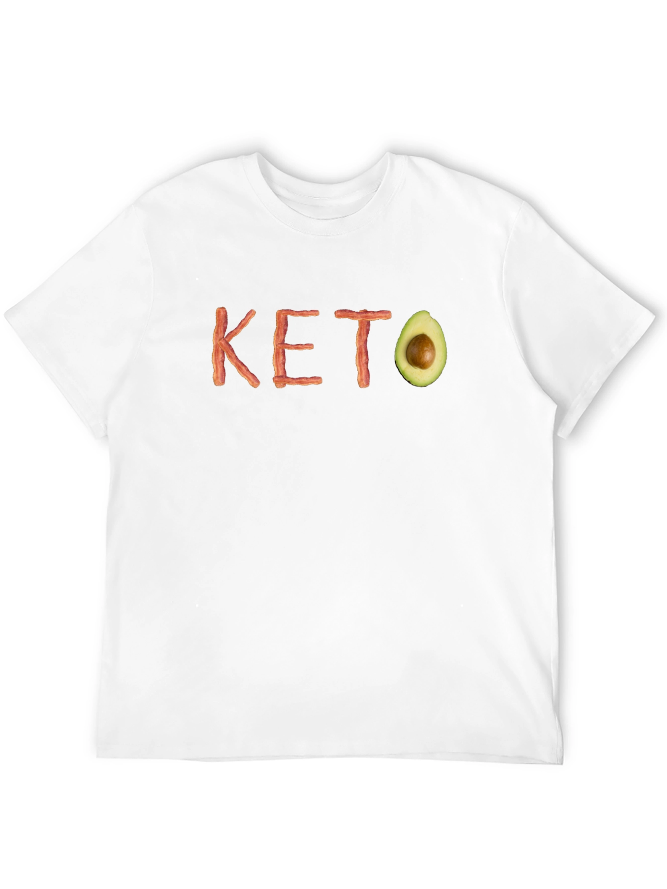 Keto Diet T-Shirt - Bacon and Avocado Design