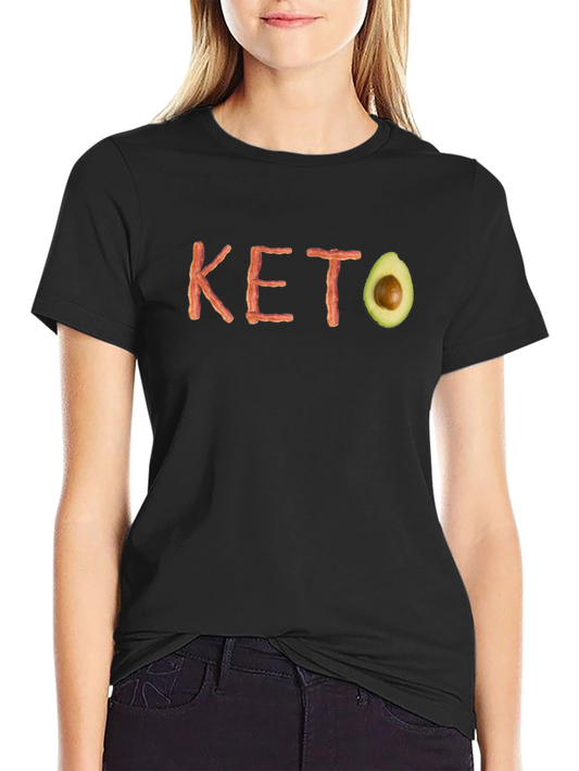 Keto Diet T-Shirt - Bacon and Avocado Design