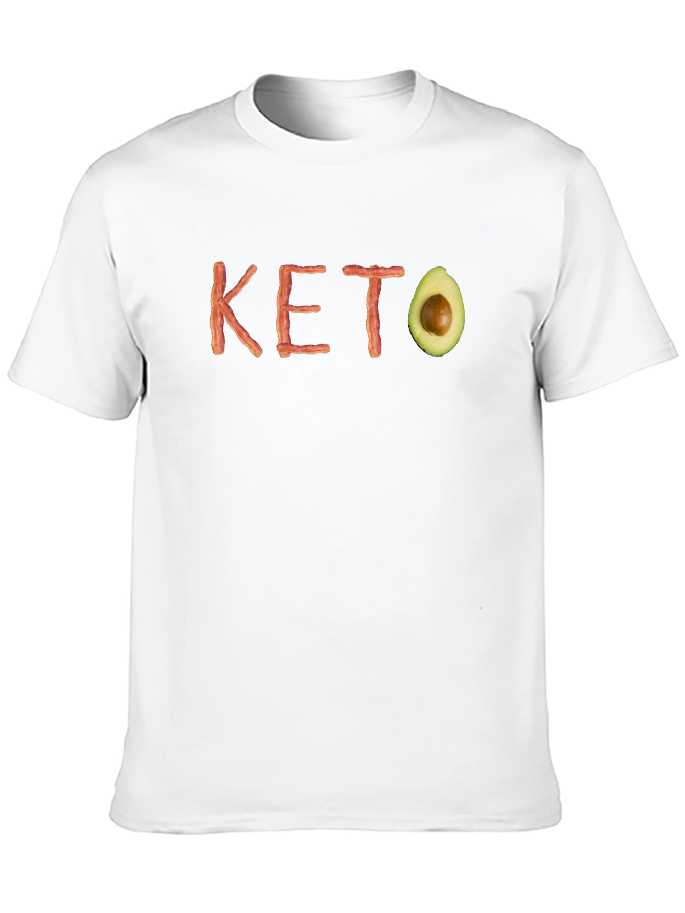 Keto Diet T-Shirt - Bacon and Avocado Design