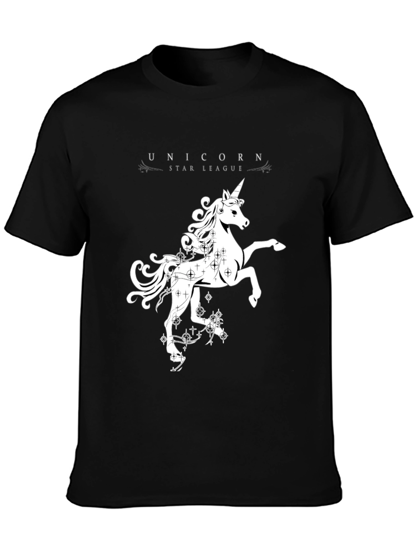 Unicorn Star League Black Graphic T-Shirt