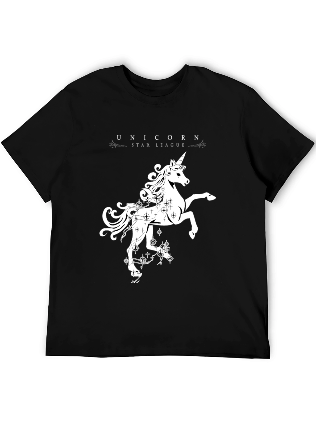 Unicorn Star League Black Graphic T-Shirt