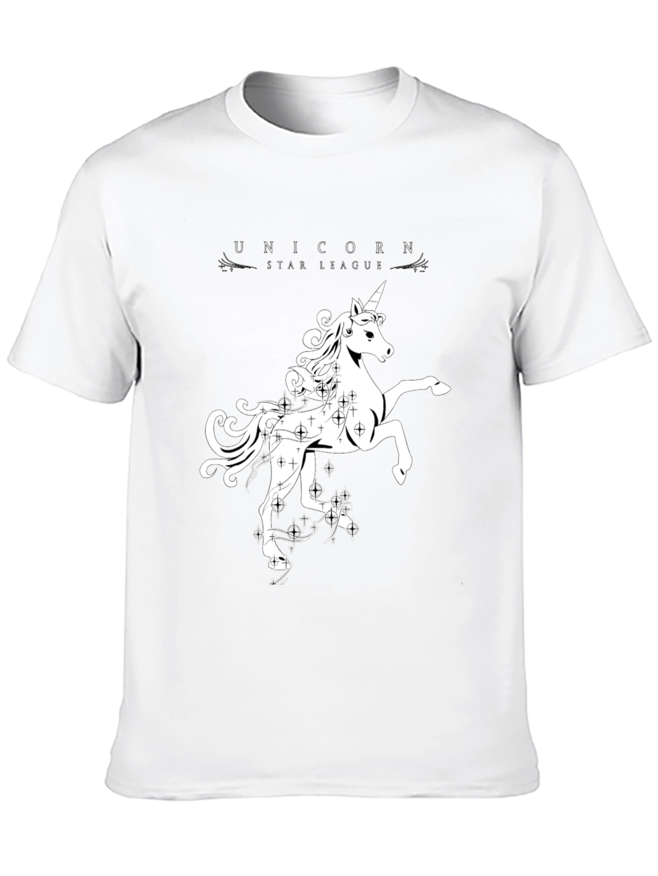 Unicorn Star League Black Graphic T-Shirt