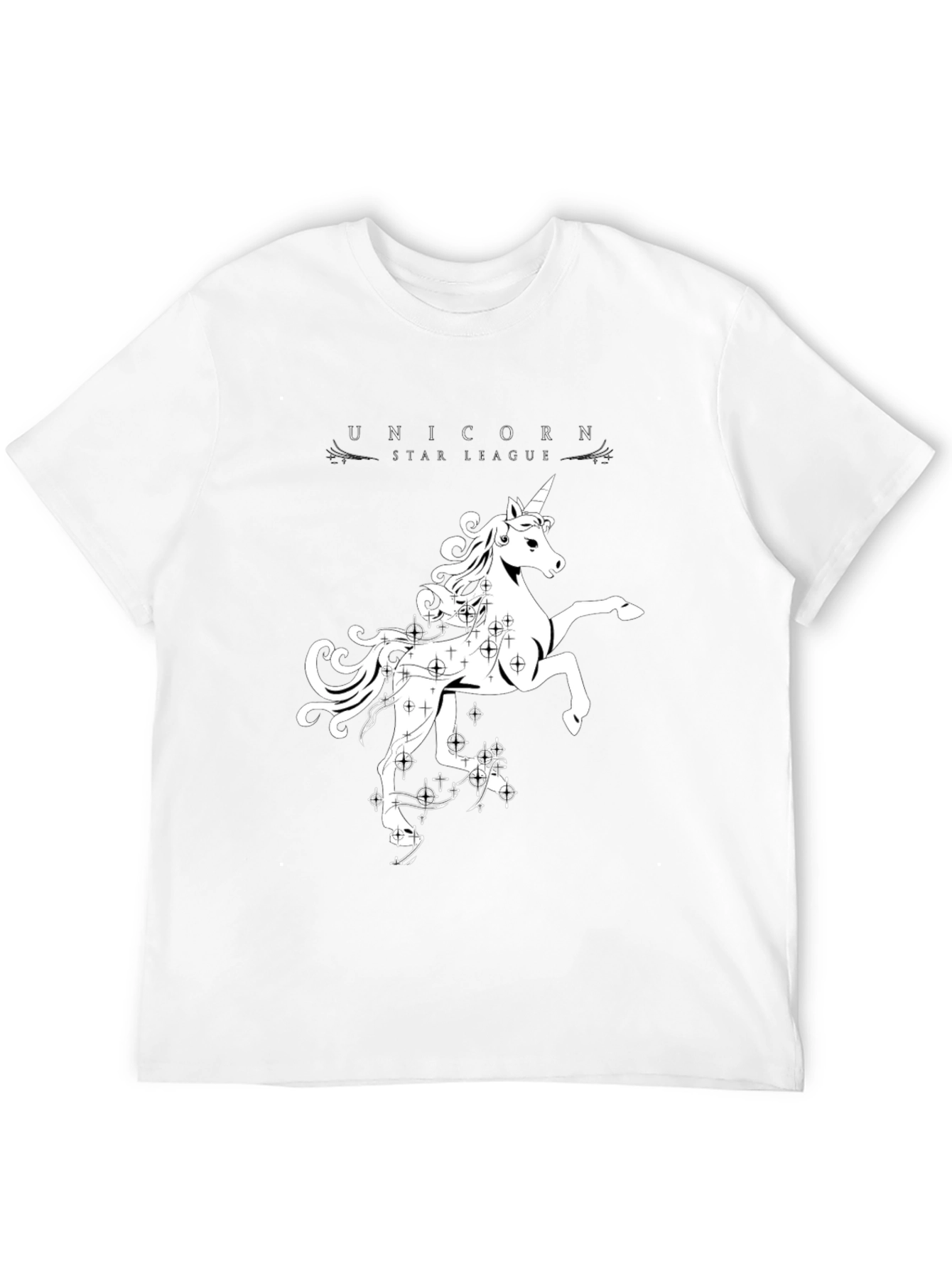 Unicorn Star League Black Graphic T-Shirt