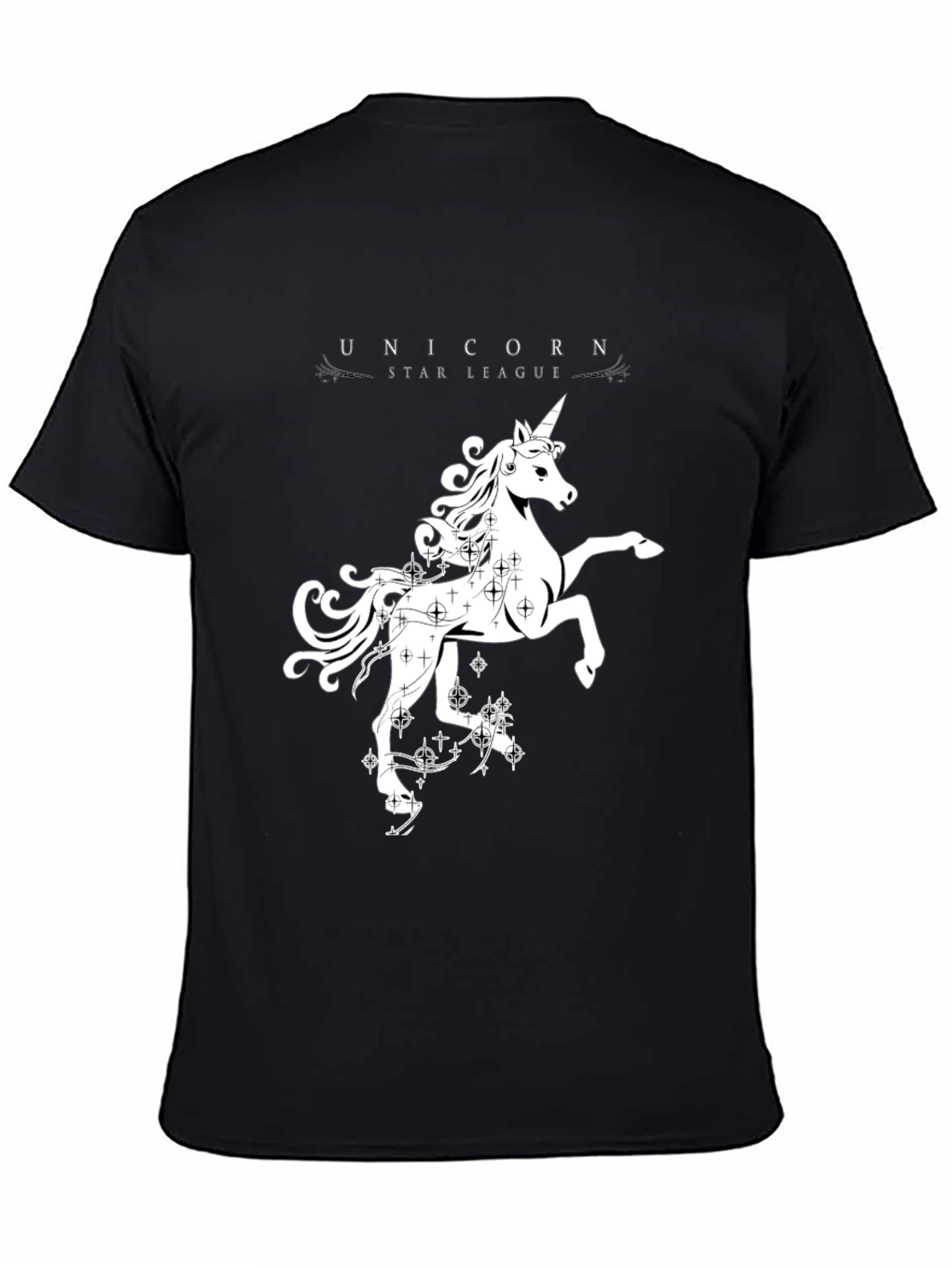 Unicorn Star League Black Graphic T-Shirt