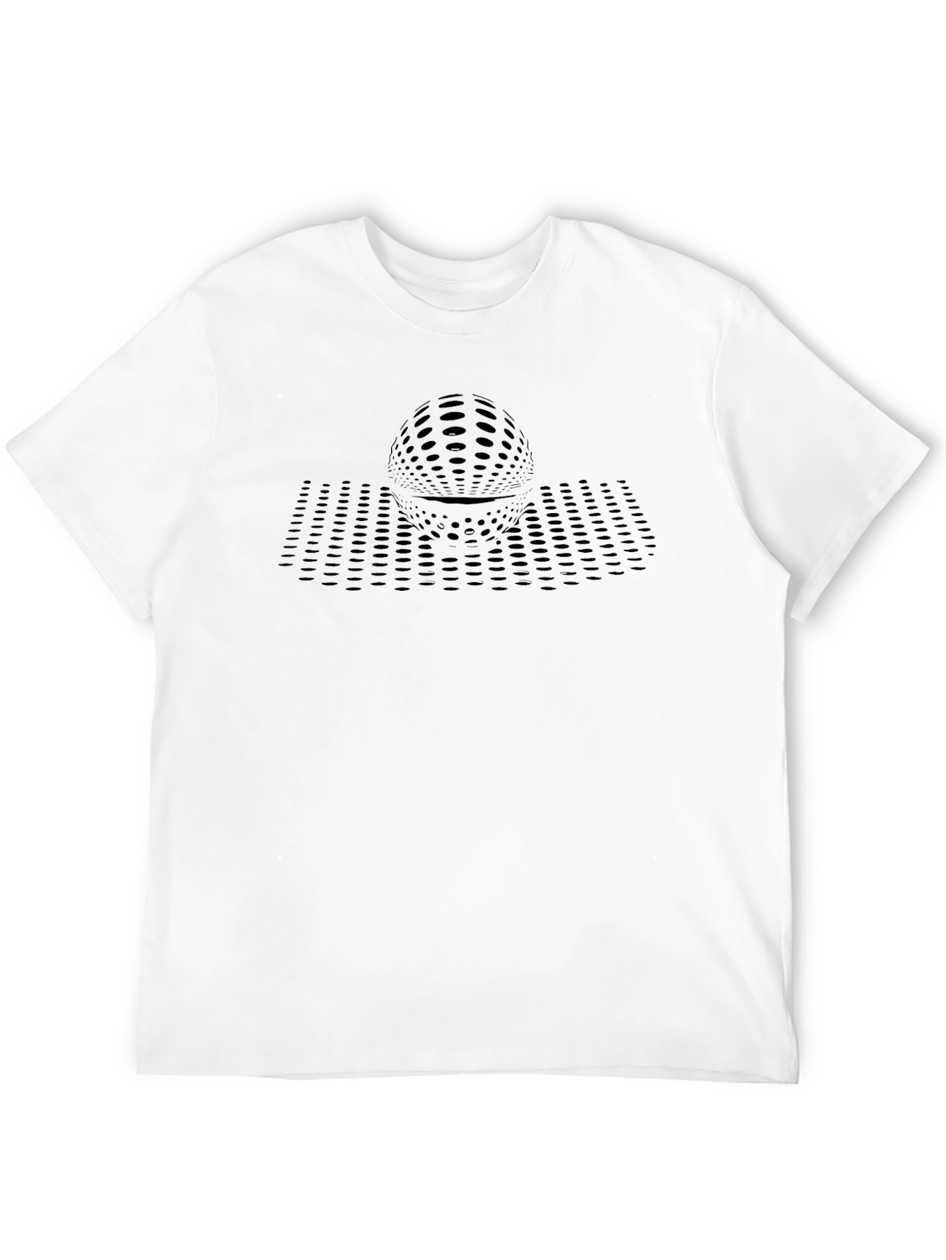 Abstract Sphere Graphic Black T-Shirt