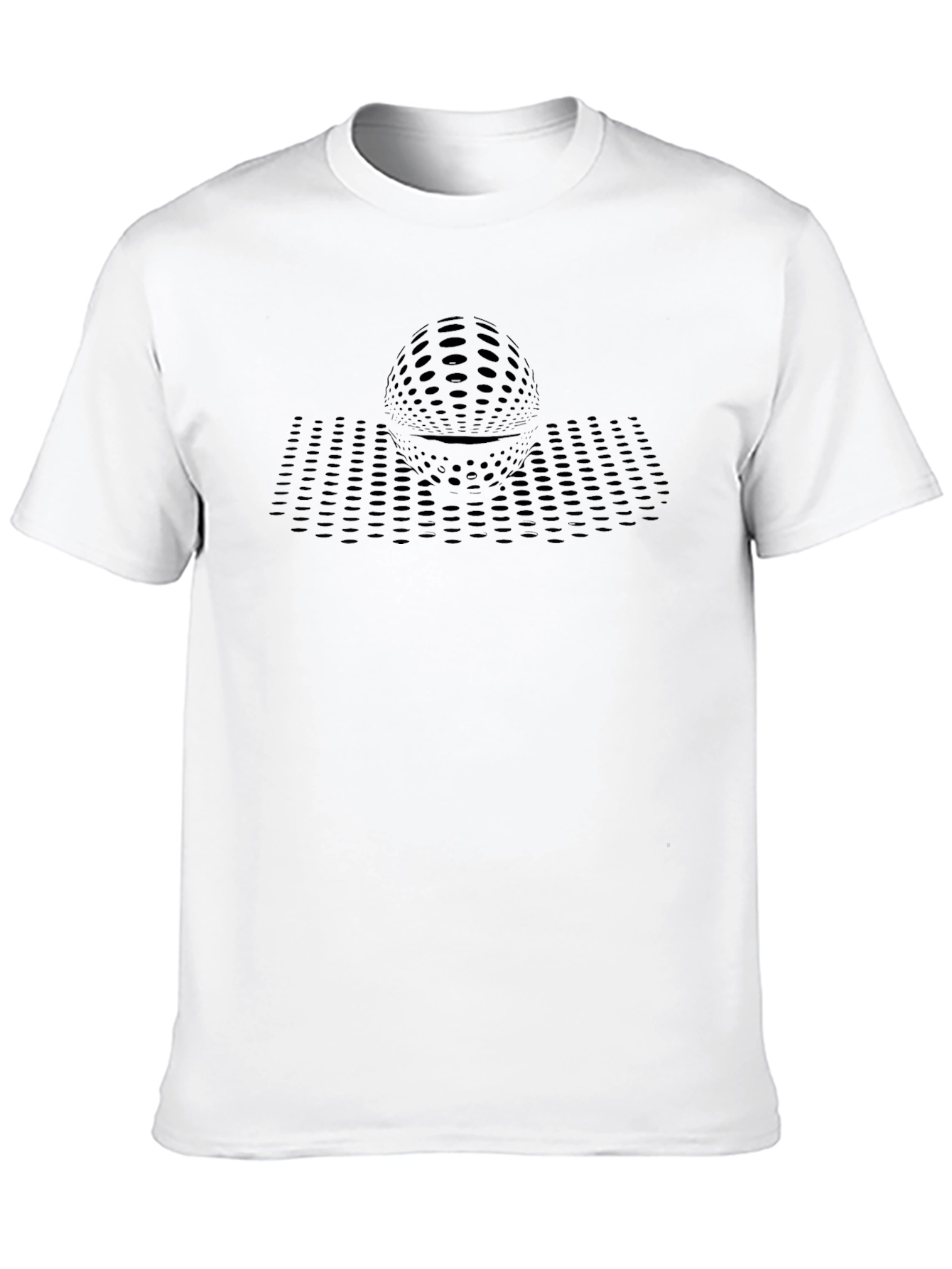 Abstract Sphere Graphic Black T-Shirt