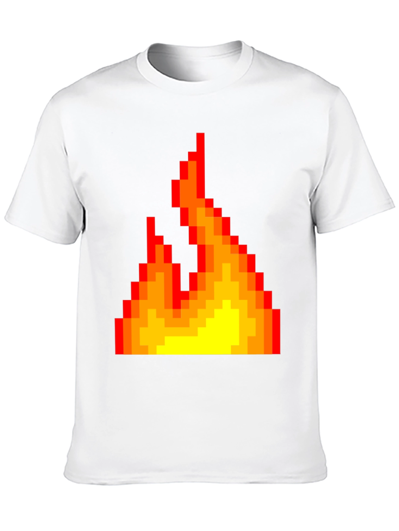 Pixel Fire Graphic Tee - Retro Gaming Style