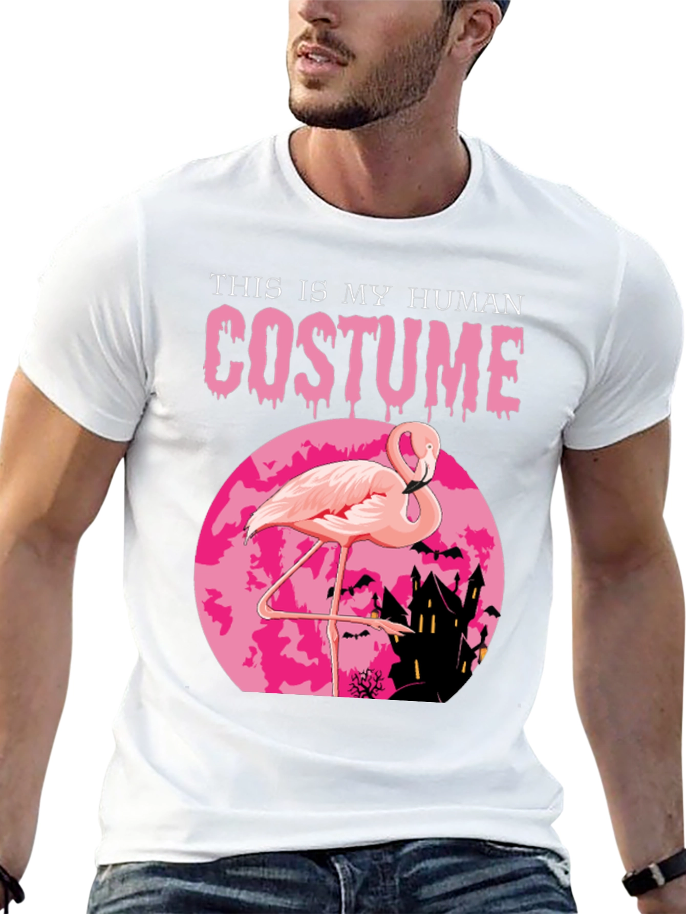 Funny Halloween Flamingo Costume T-Shirt