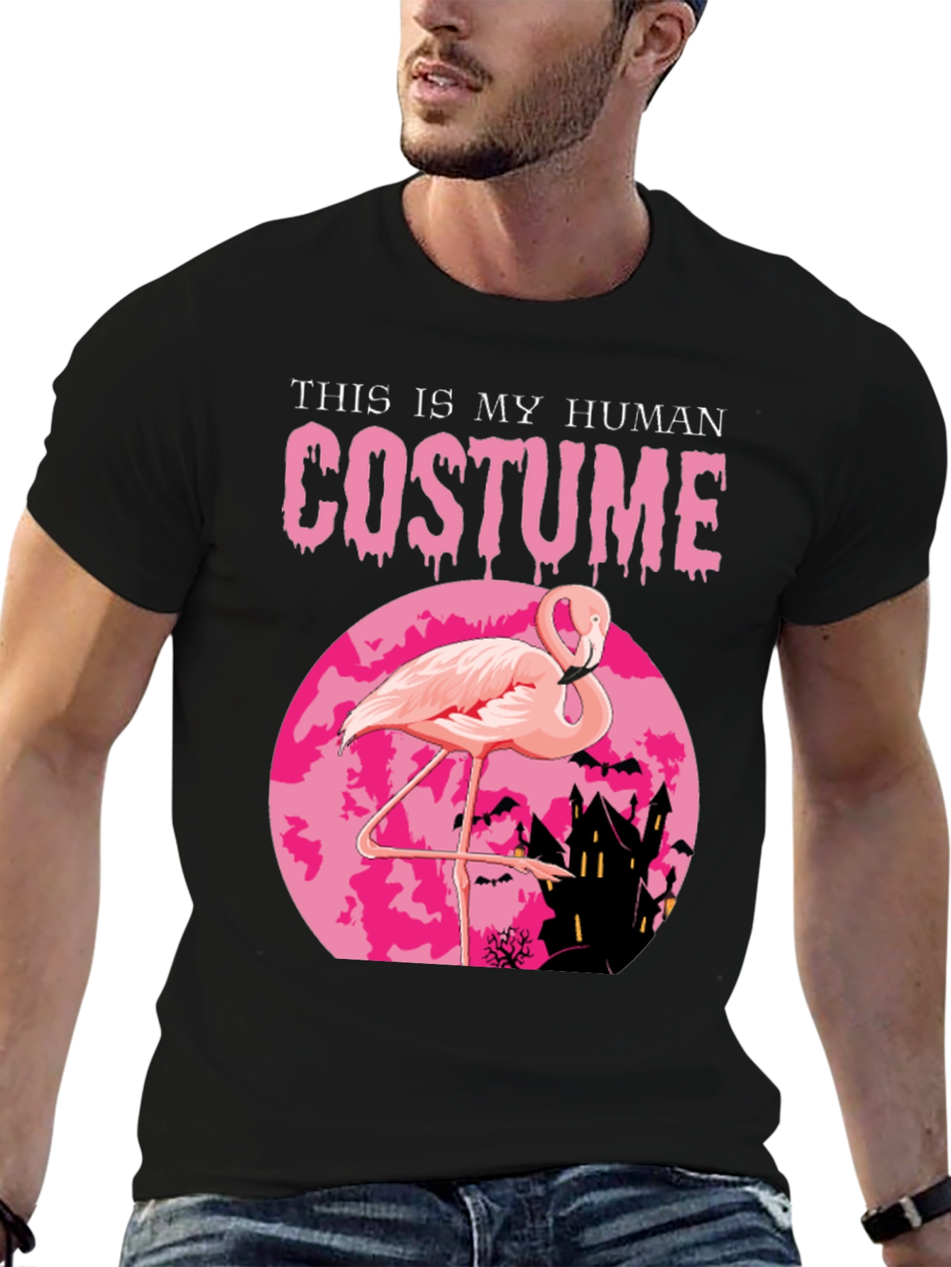 Funny Halloween Flamingo Costume T-Shirt