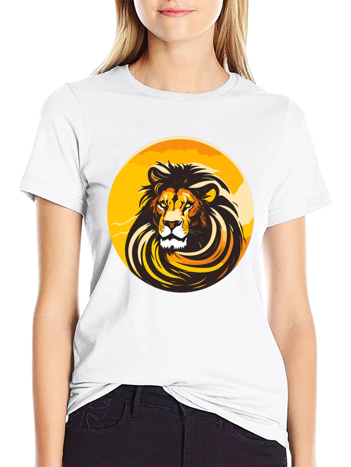 Lion Graphic Black T-Shirt