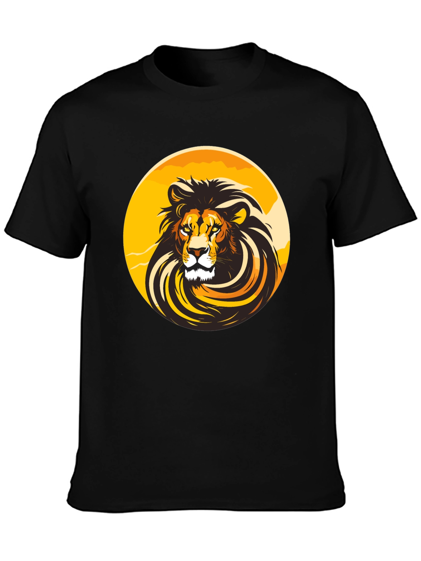 Lion Graphic Black T-Shirt