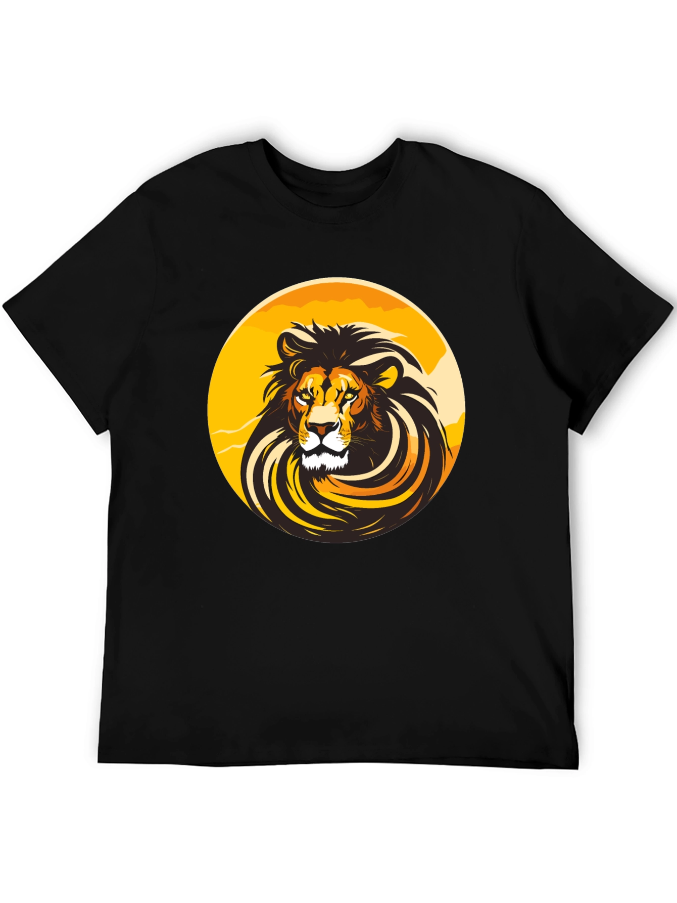 Lion Graphic Black T-Shirt
