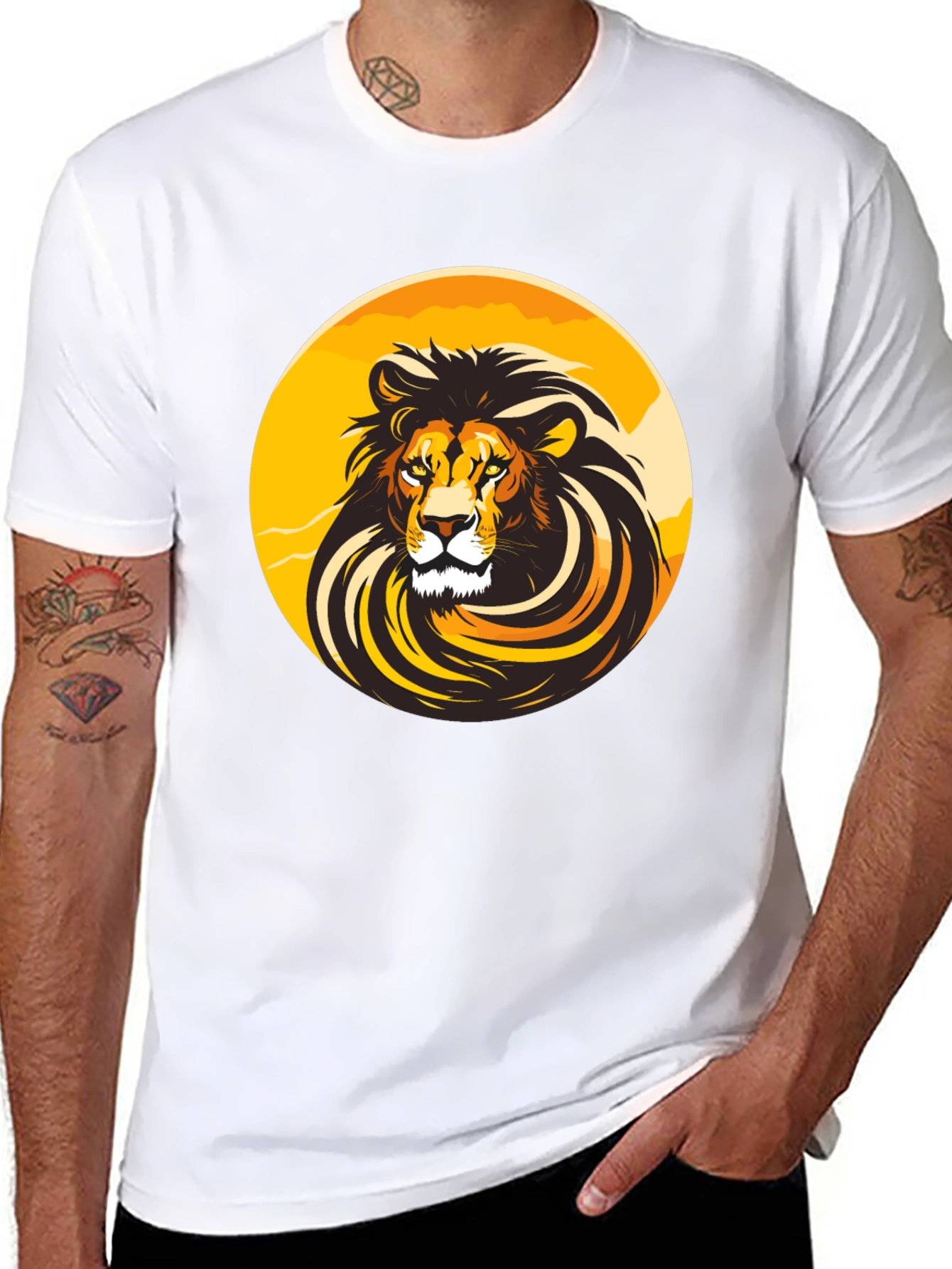 Lion Graphic Black T-Shirt