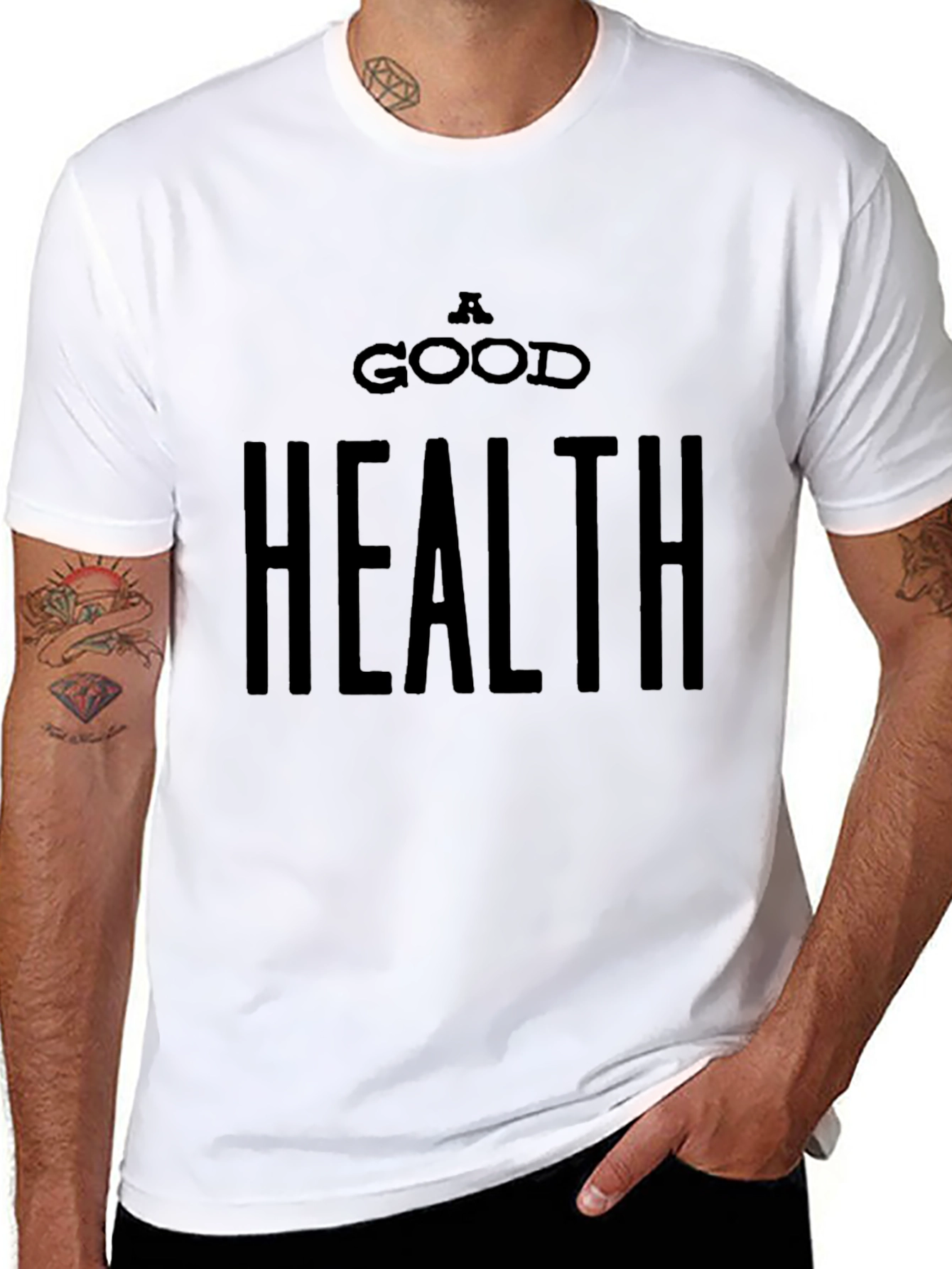 A Good Health Black Graphic T-Shirt